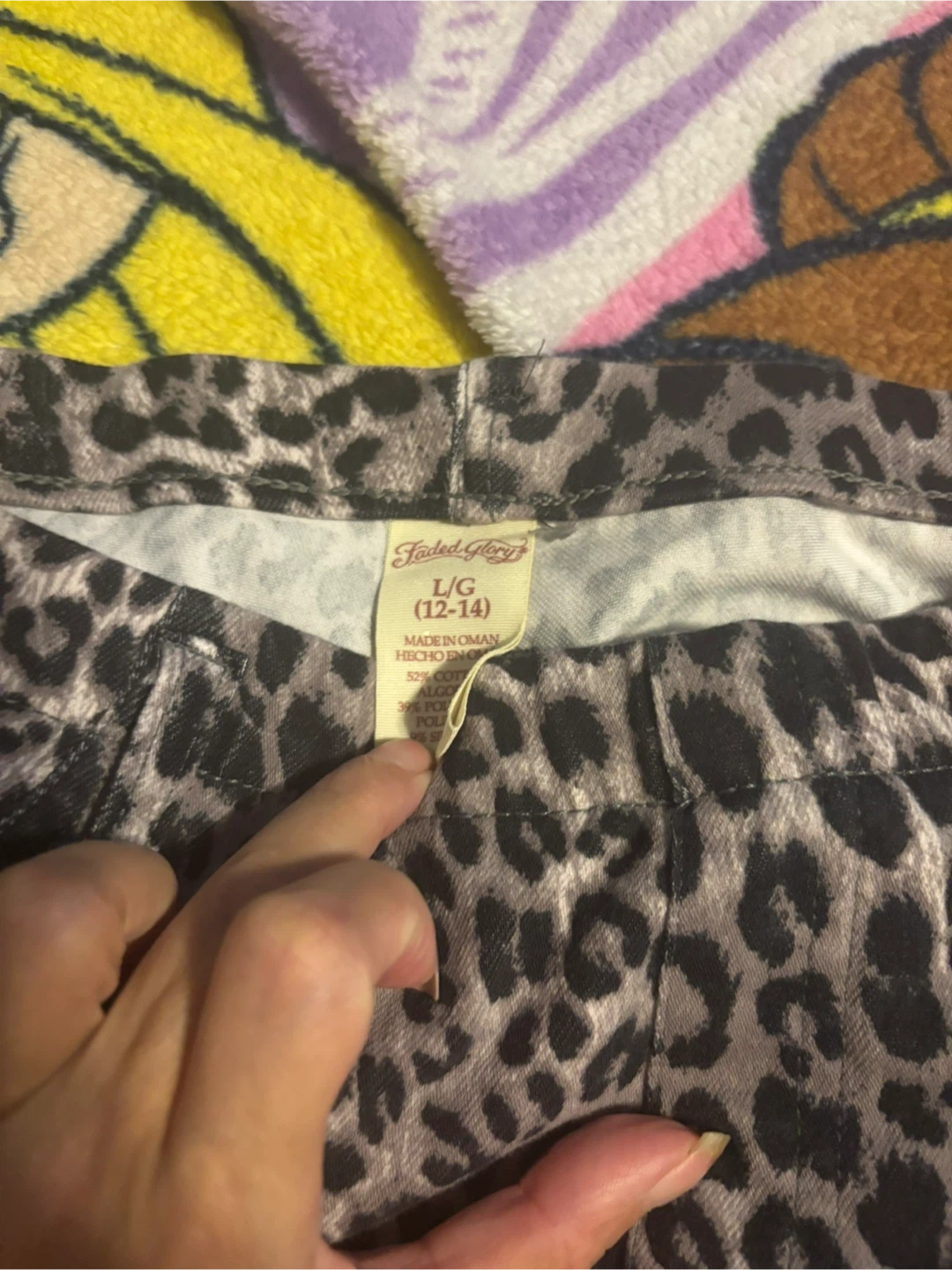 Faded Glory Leopard Print Leggings Size L (12-14) - photo 2