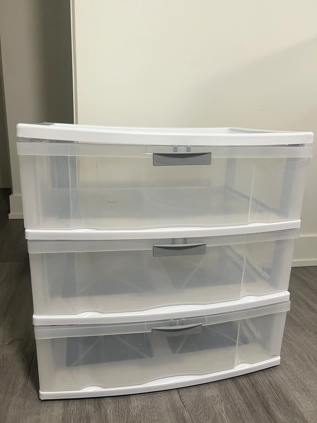 White 3-Drawer Plastic Storage Unit