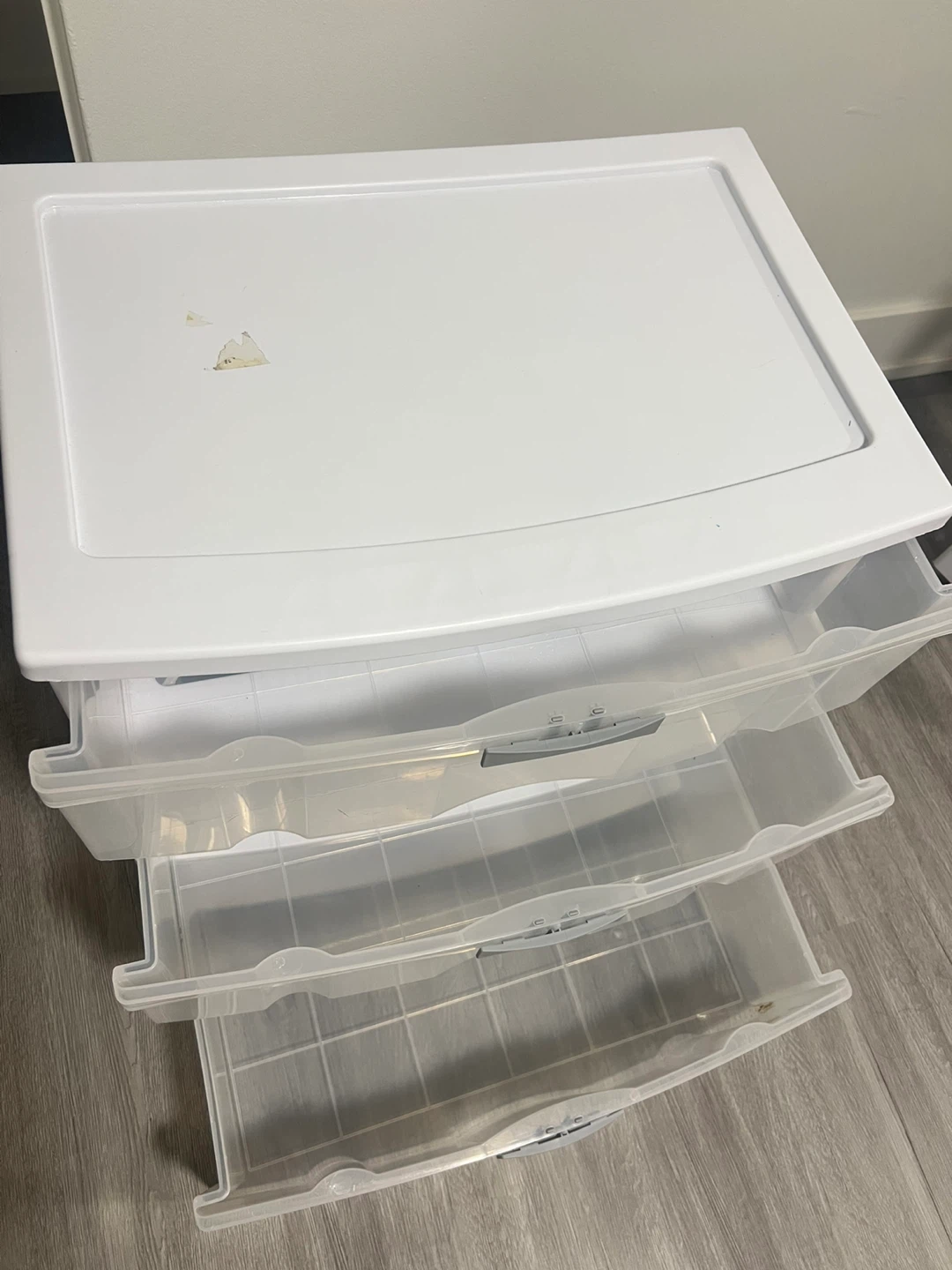 White 3-Drawer Plastic Storage Unit - photo 2