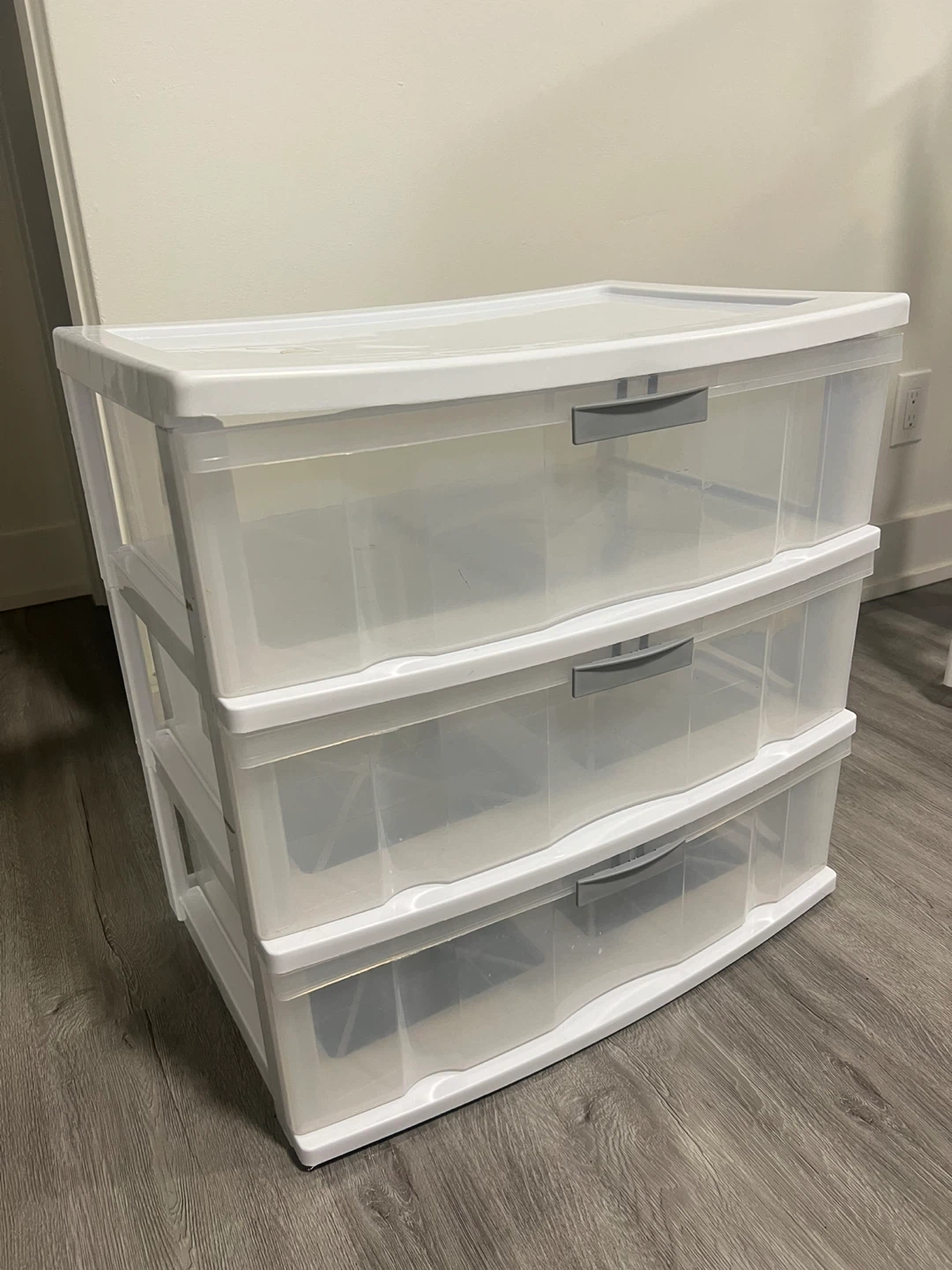 White 3-Drawer Plastic Storage Unit - photo 3
