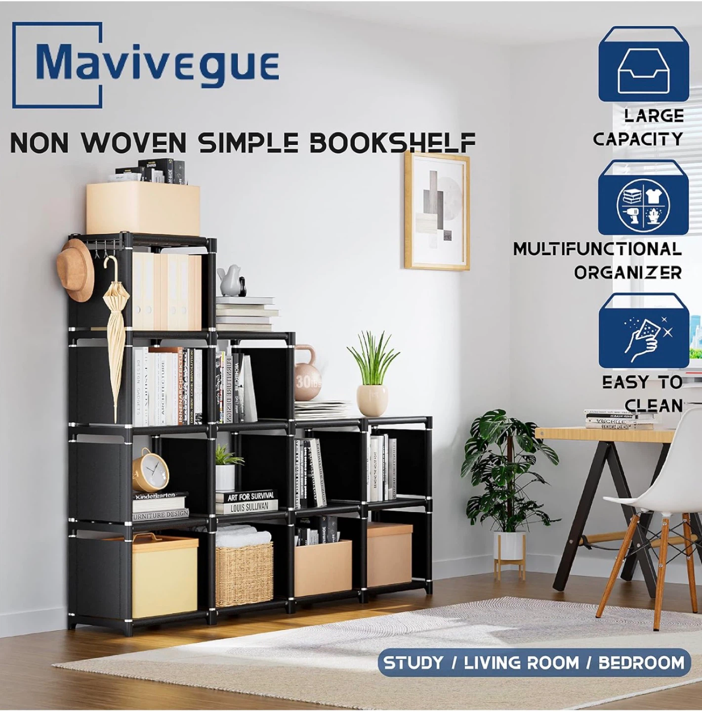 12-Cube Storage Organizer/Bookshelf - photo 2