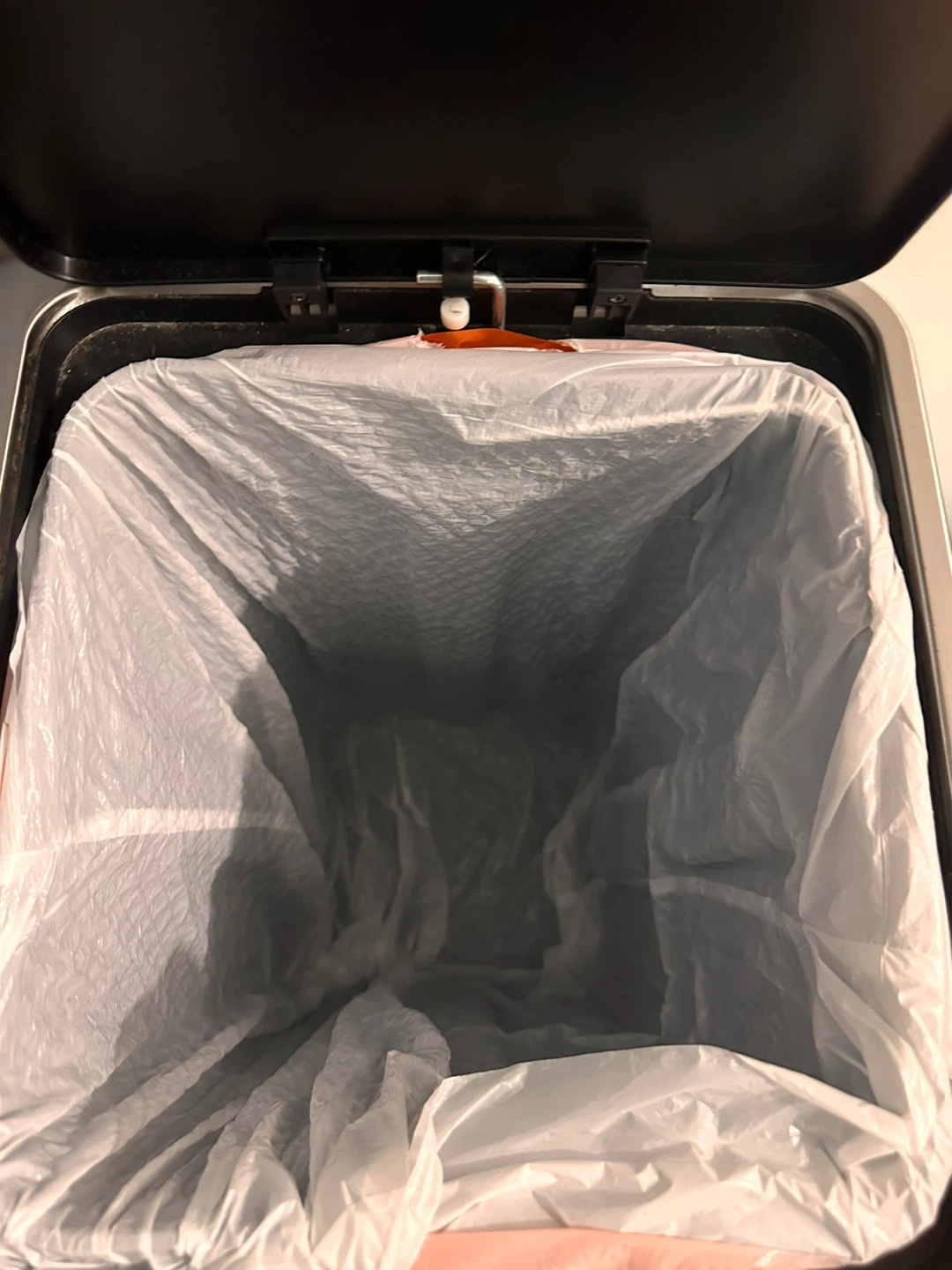 White Dual Compartment Step Trash Can - photo 3