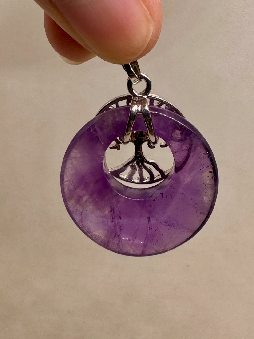 Amethyst Tree of Life Pendant Necklace - photo 3