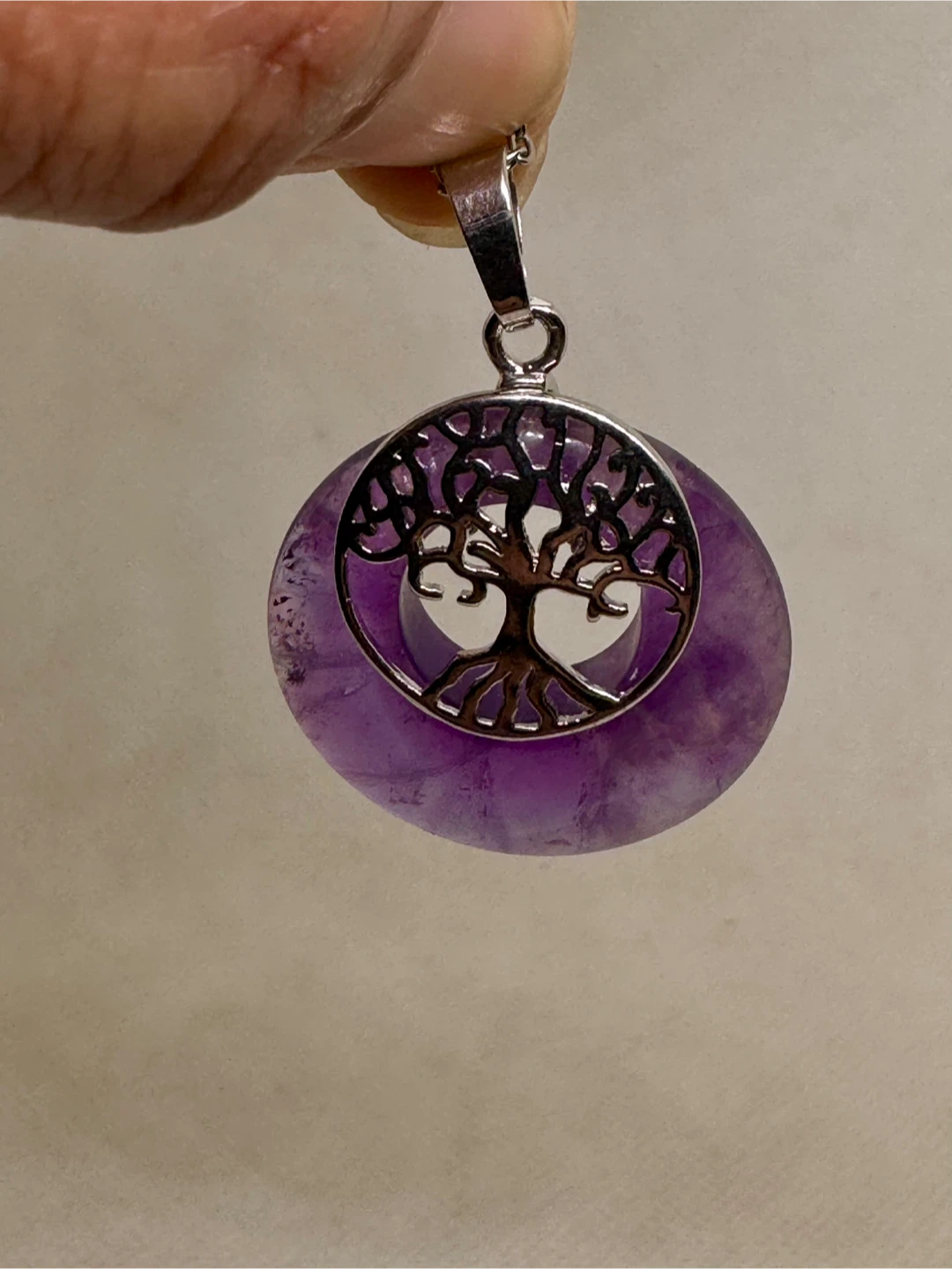 Amethyst Tree of Life Pendant Necklace - photo 4