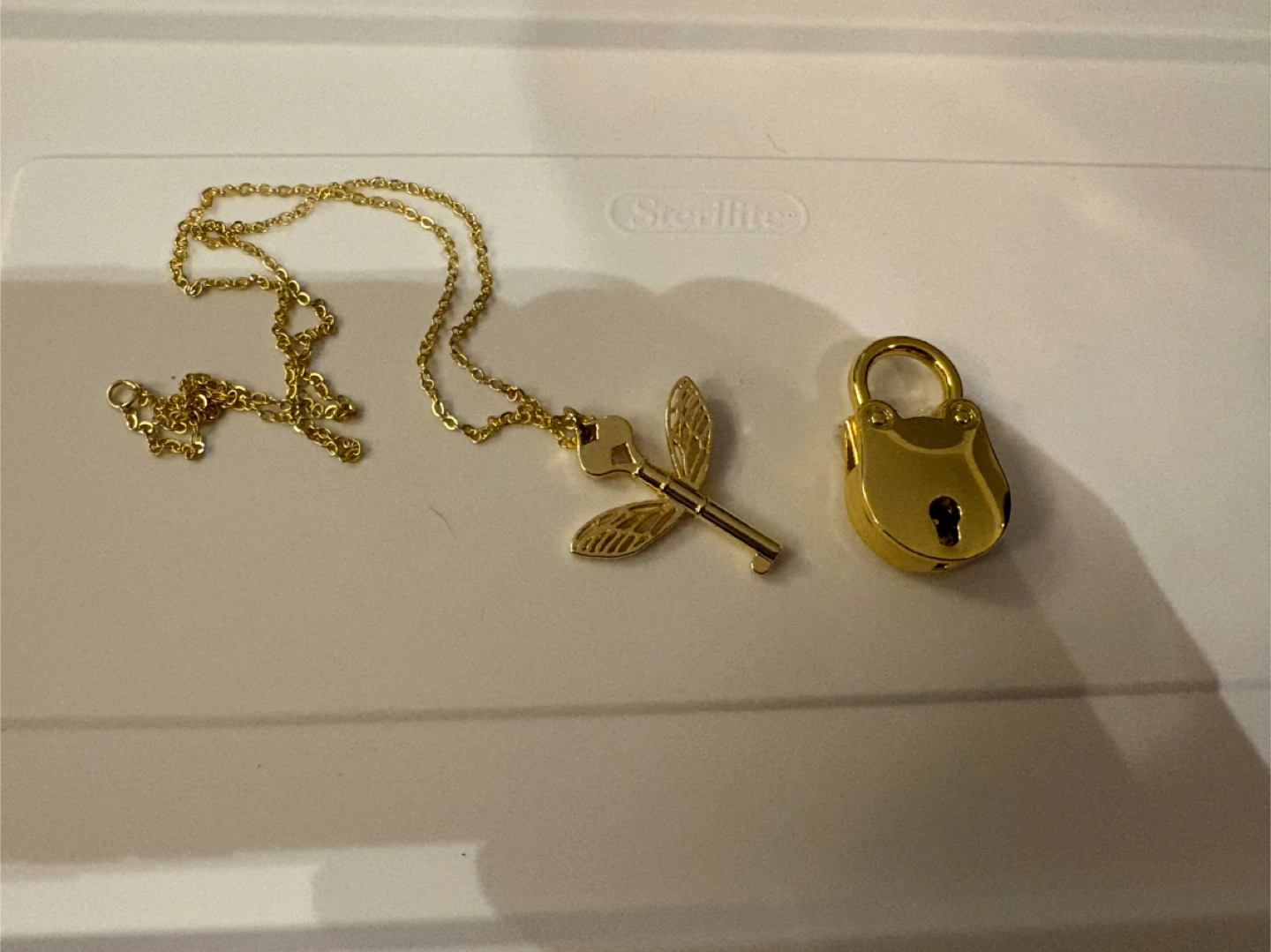 Key & Lock Necklace Set