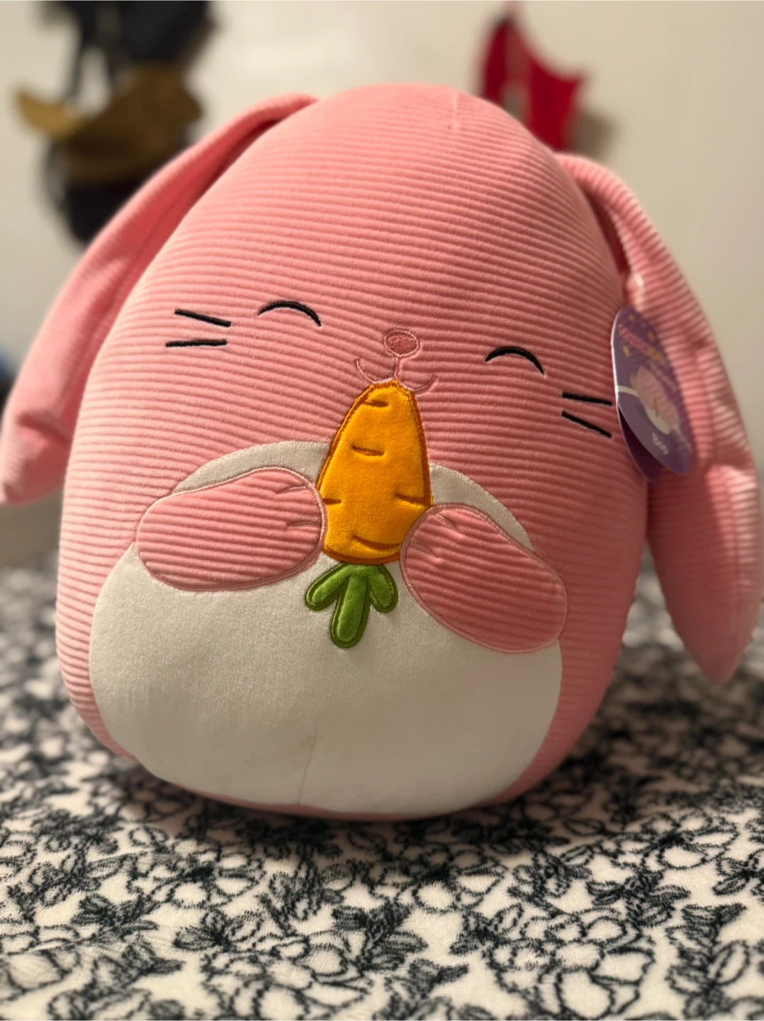 Squishmallows Pink Bunny Plush with Carrot