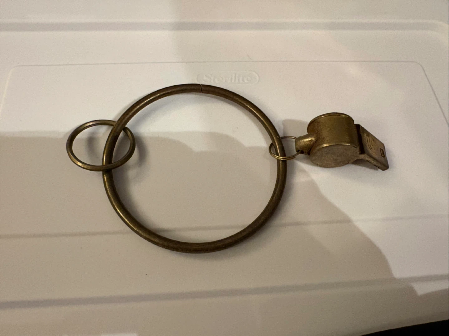 Vintage Key Holder Bracelet with Whistle