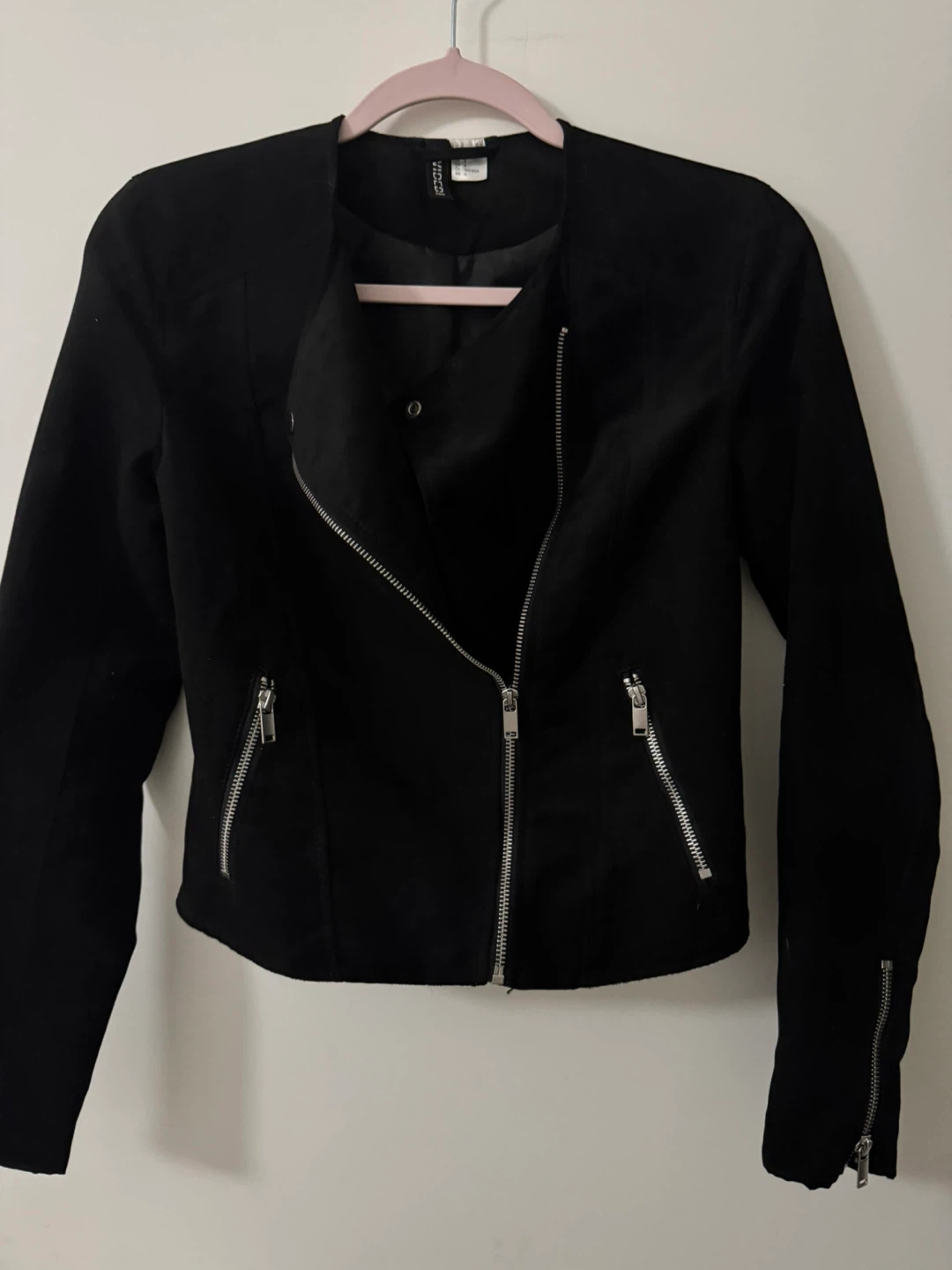 Black H&M suede Jacket - photo 4
