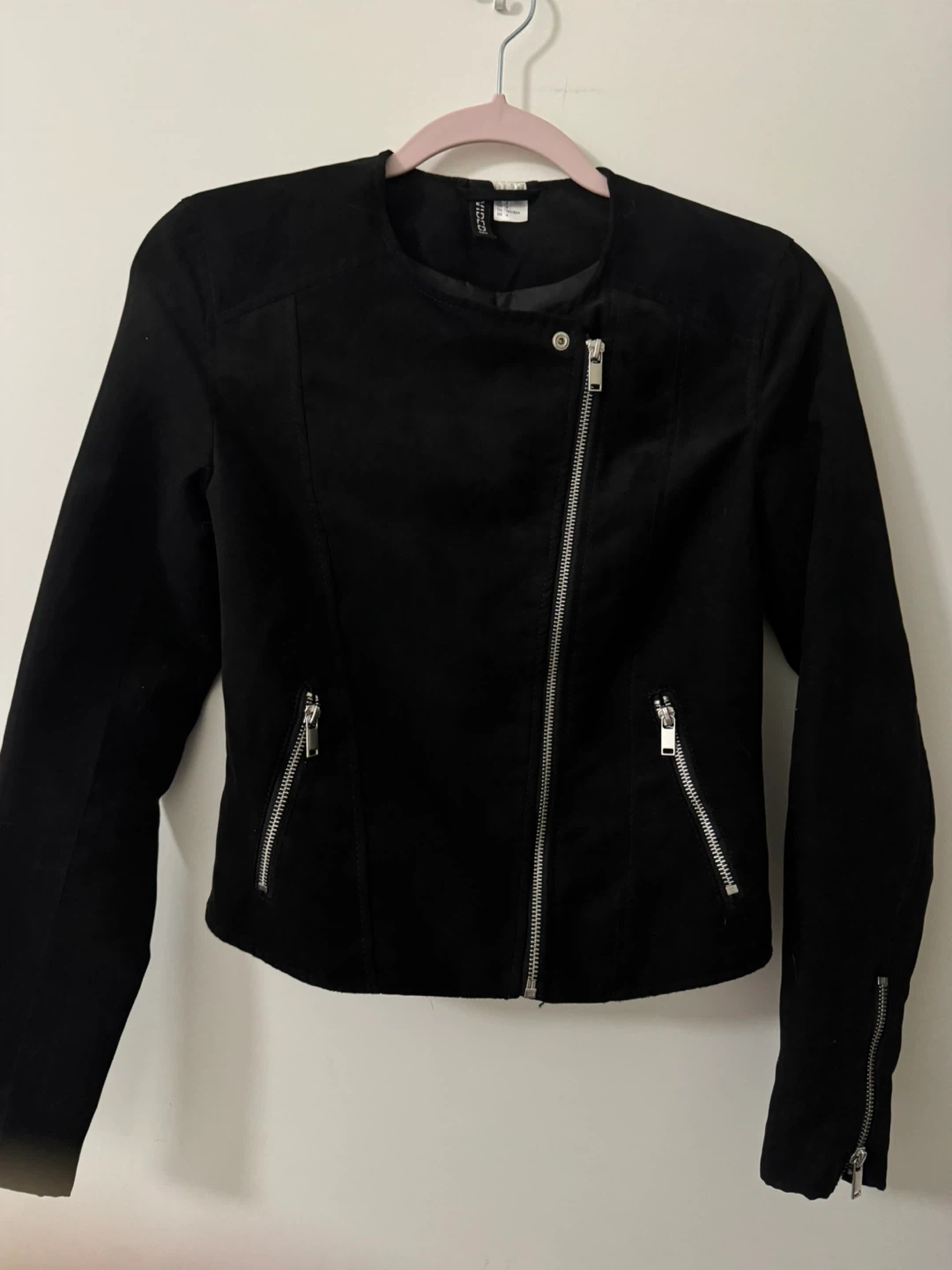 Black H&M suede Jacket - photo 2