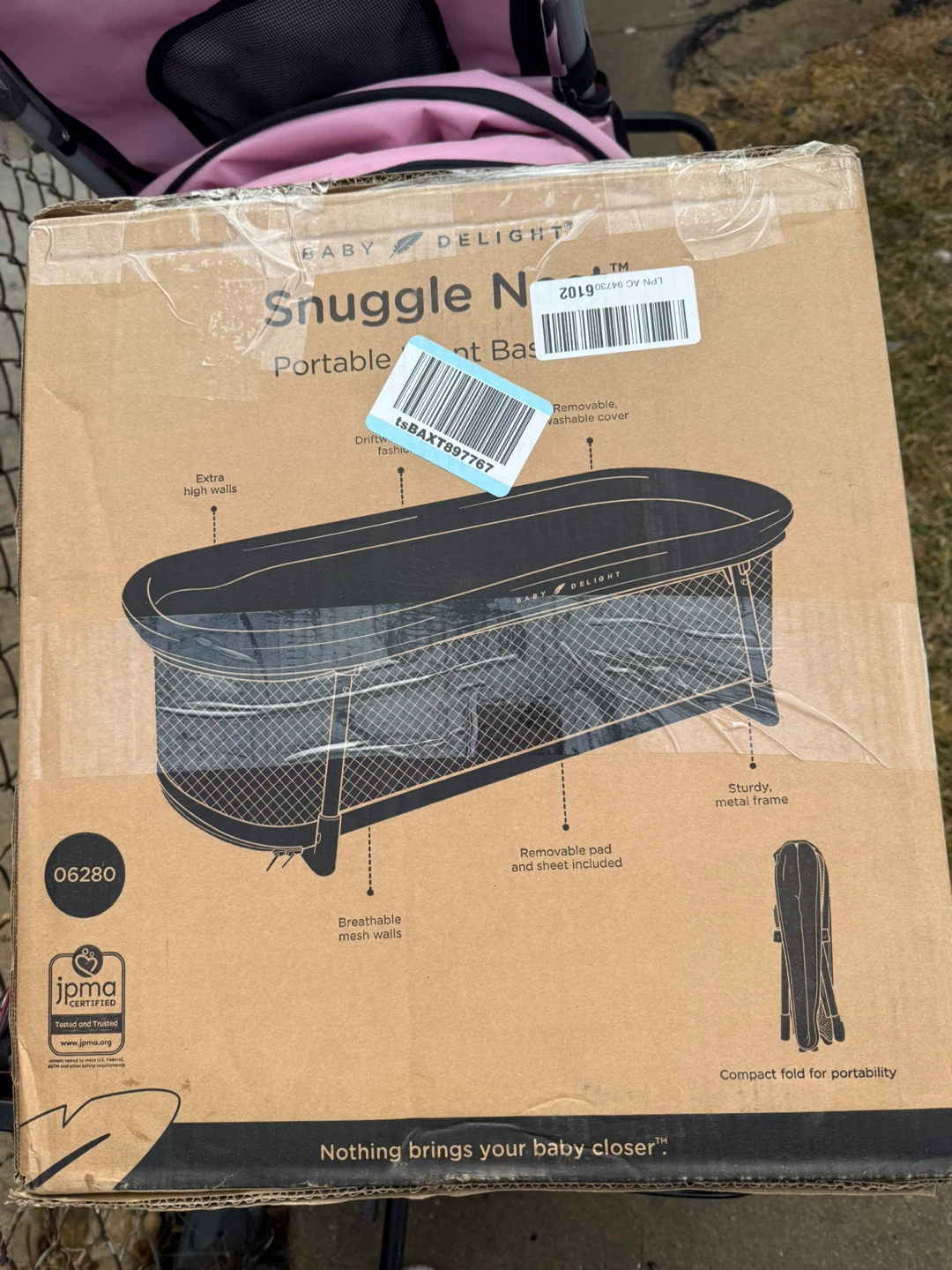 Baby Delight Snuggle Nest Portable Infant Bassinet