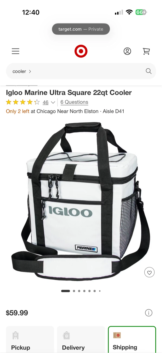 Igloo Marine Ultra Square 22qt Cooler Bag