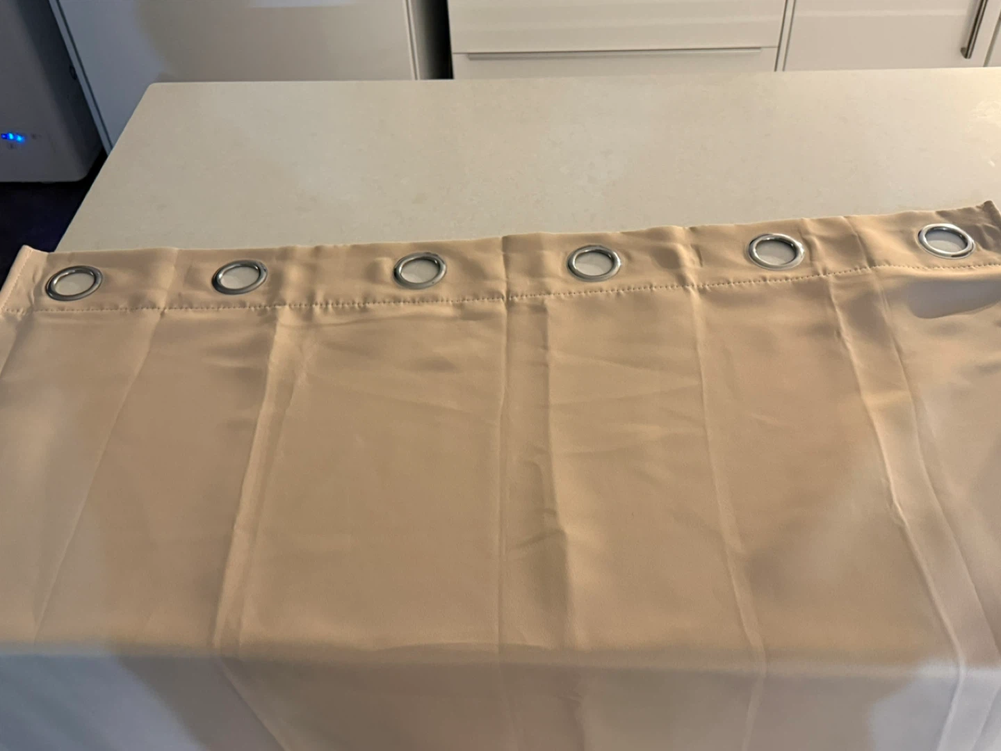 Set of 4 Beige Grommet Curtains - photo 4