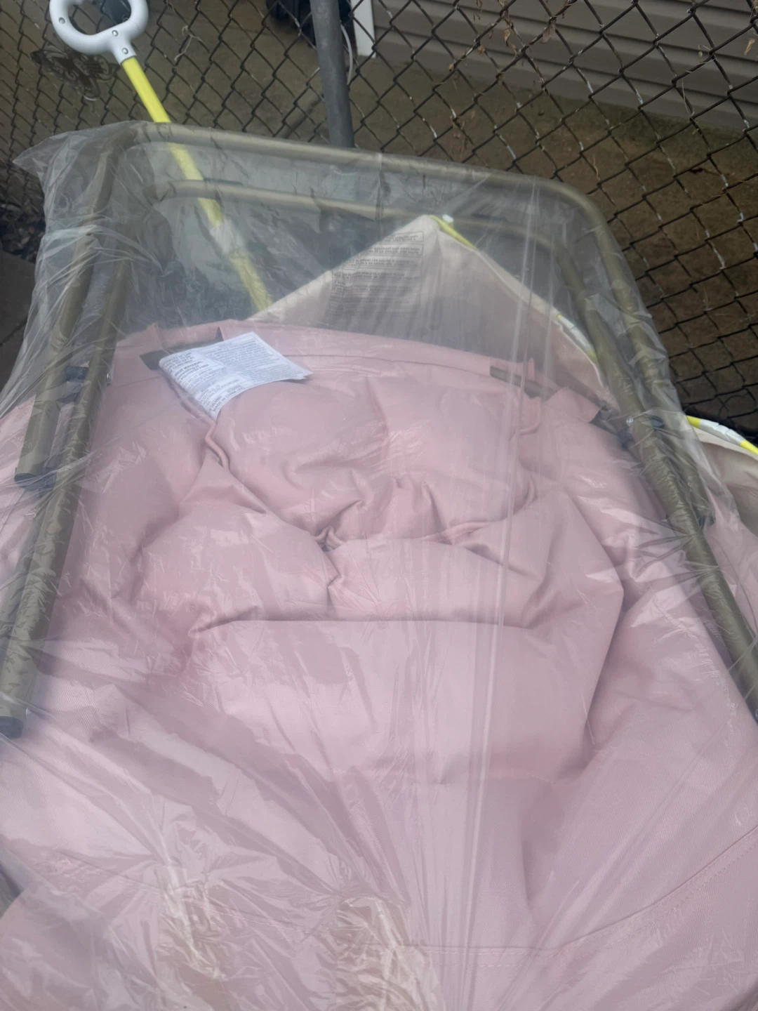 Adult Pink Faux Fur Saucer Chair - photo 2