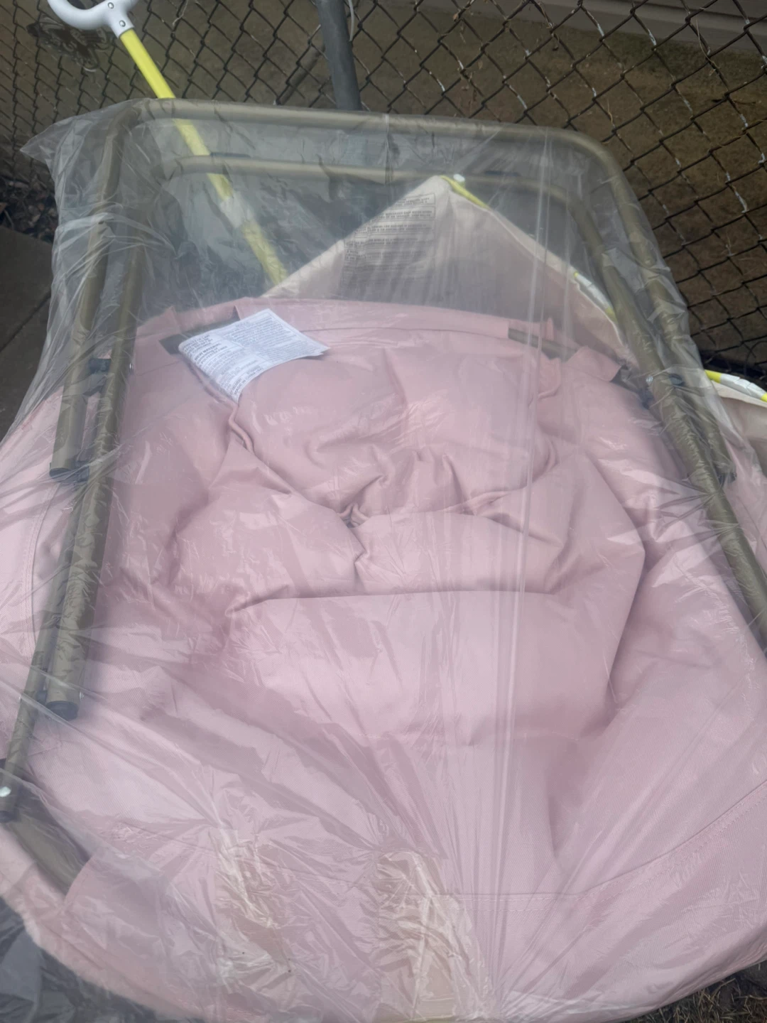 Adult Pink Faux Fur Saucer Chair - photo 5