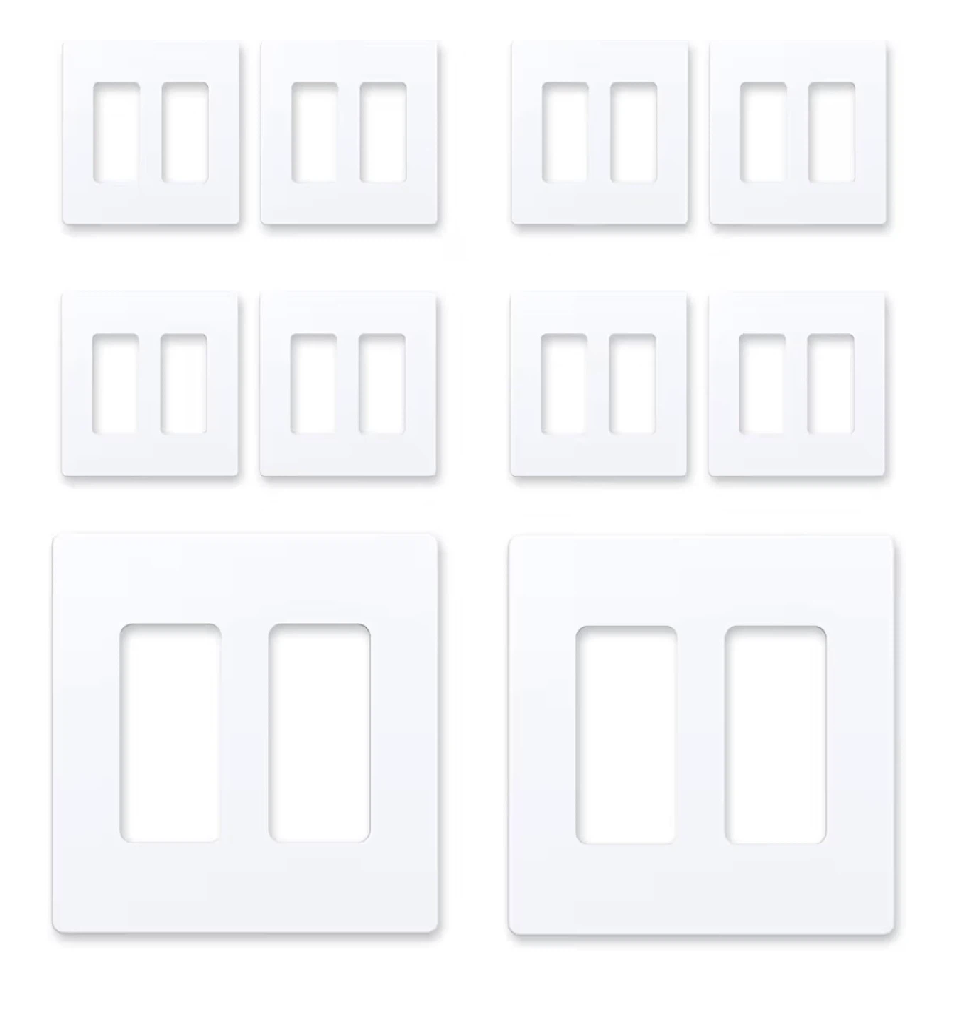 Outlet Cover, Screwless Decorator Wall Plate, Light switch Powe