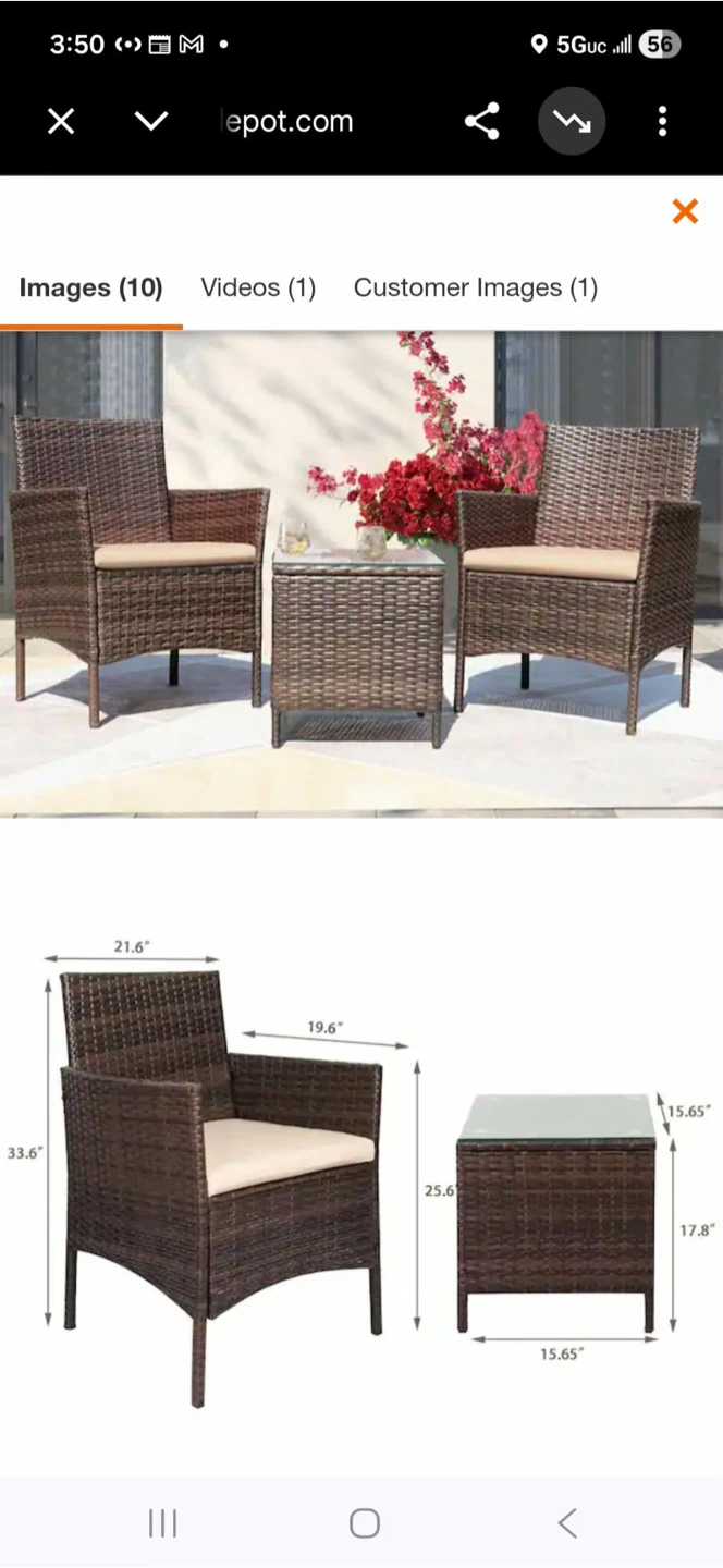 3 piece patio Set new in box