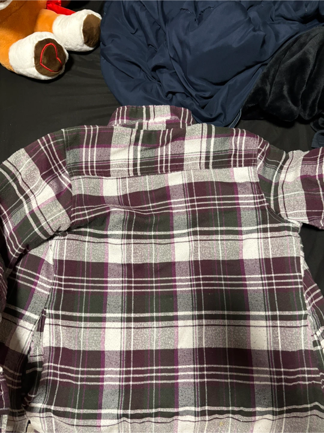 Purple Plaid Flannel Shirt