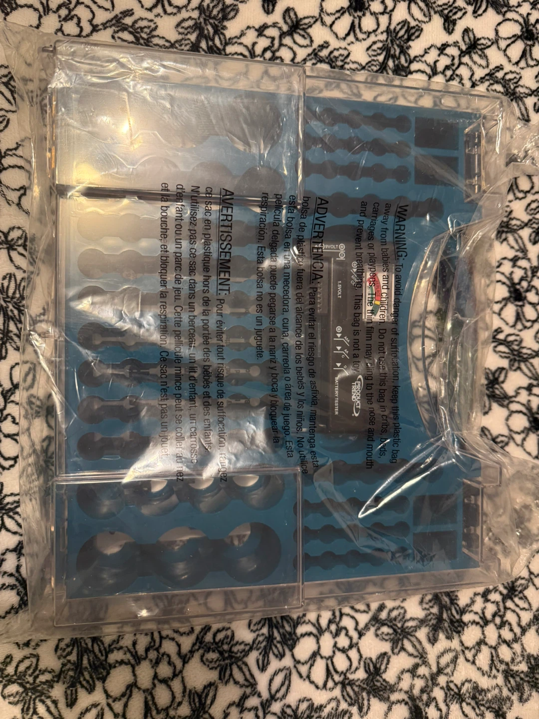 Battery Organizer Case with Tester