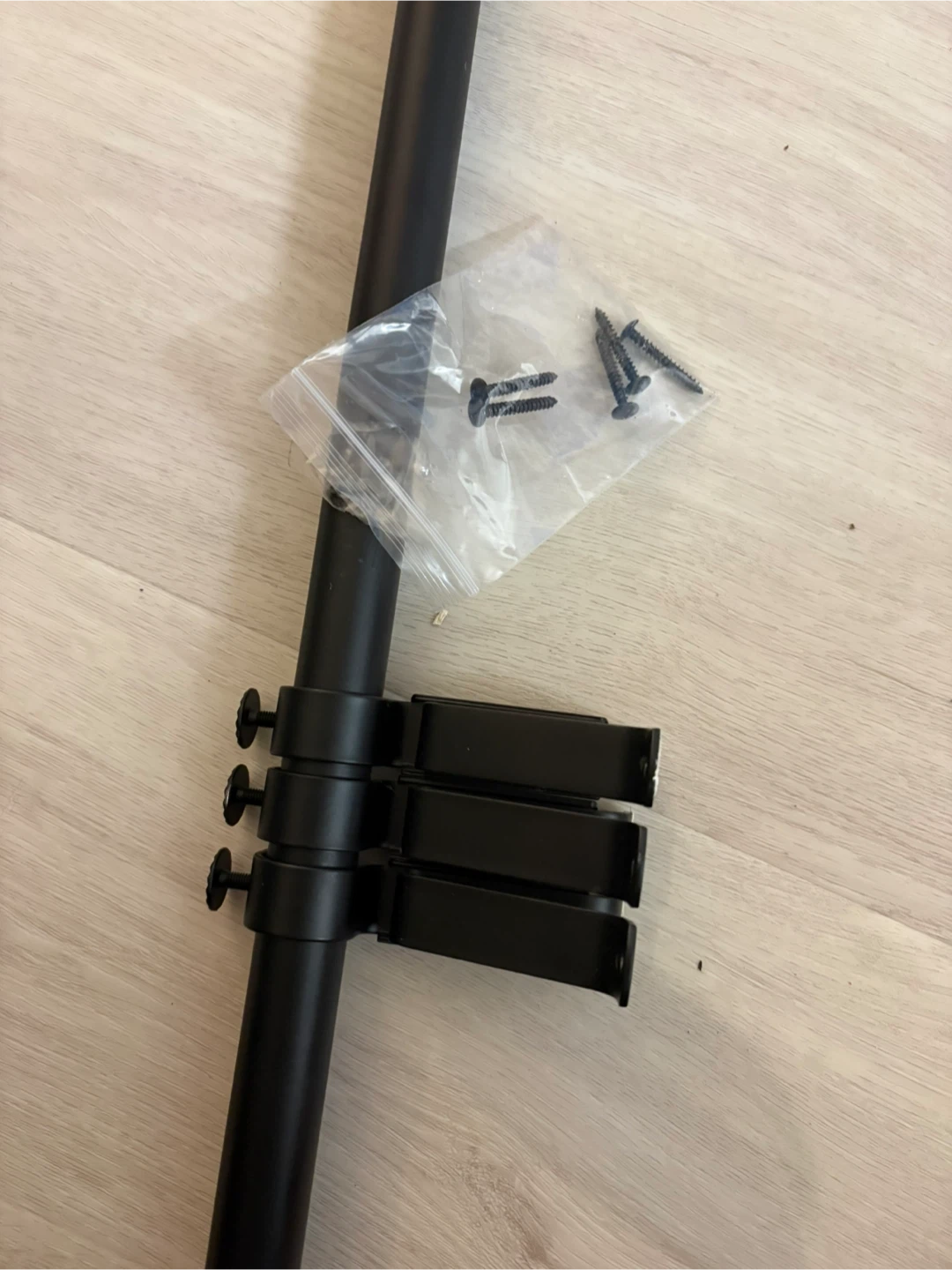 Black Curtain Rod with Hardware - photo 2