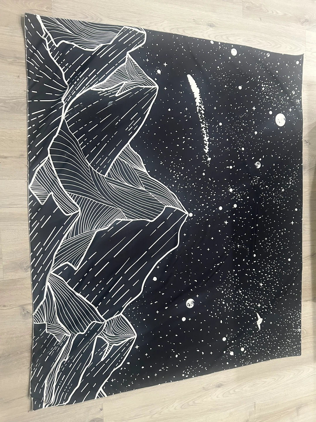 Wall Tapestry - Mountain and Starry Sky Design - photo 2
