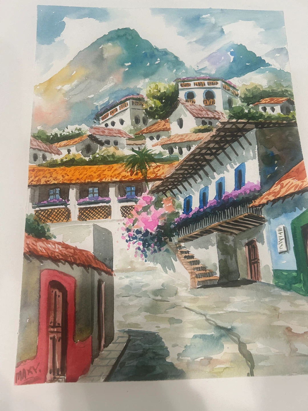 Original Watercolor Painting by Maxy - photo 2
