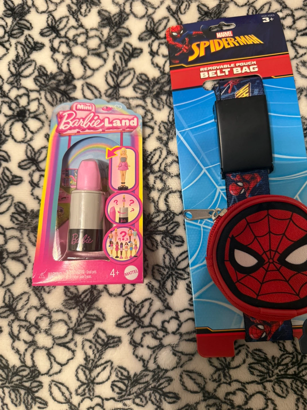 Barbie Land Mini Doll and Spiderman Belt Bag Set