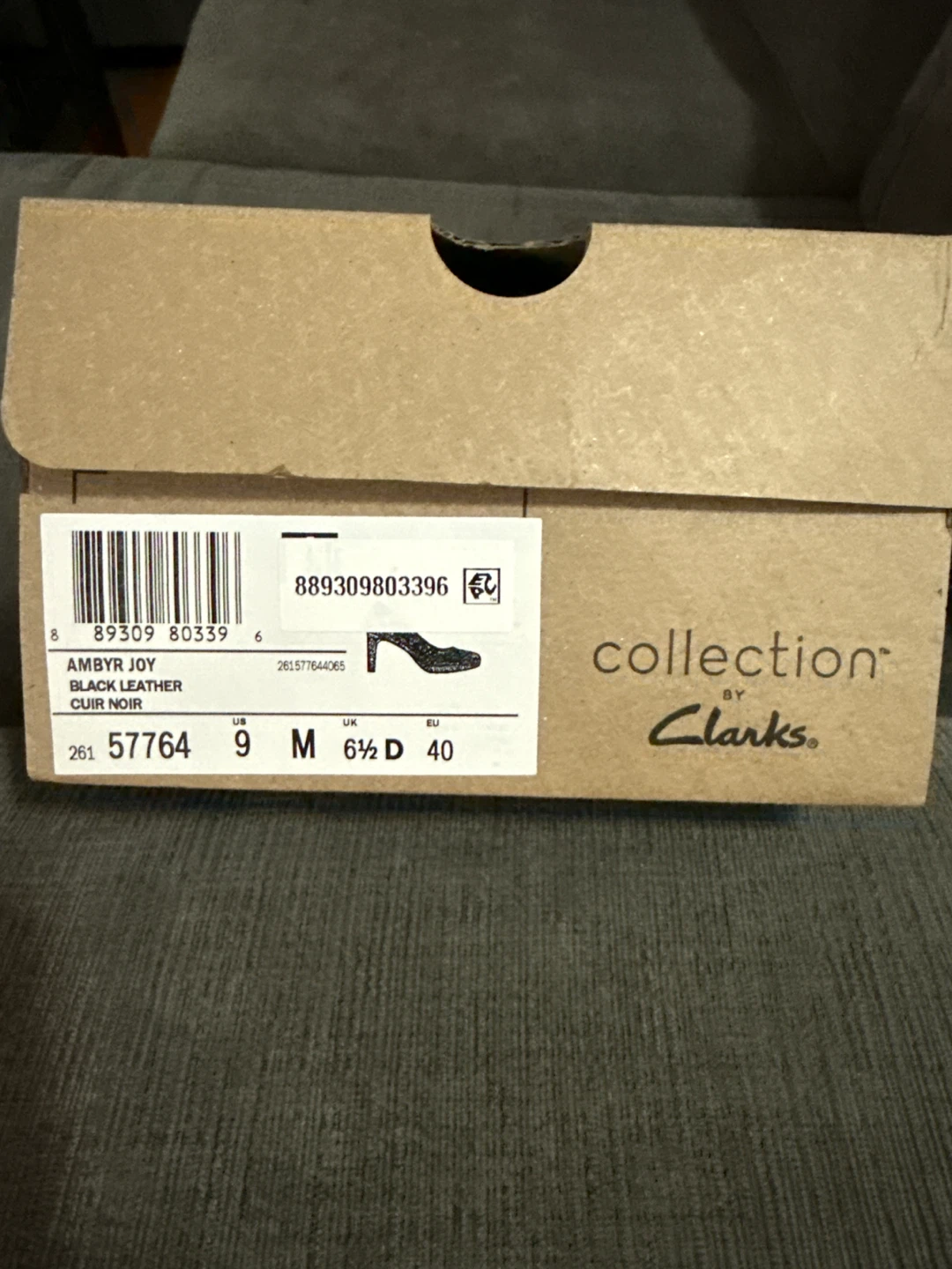 Clarks Collection Women's Black Leather Heeled Shoes Size 9 - photo 4