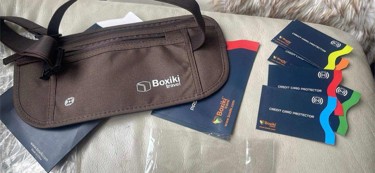 Boxiki Travel RFID Blocking Money Belt - Brown