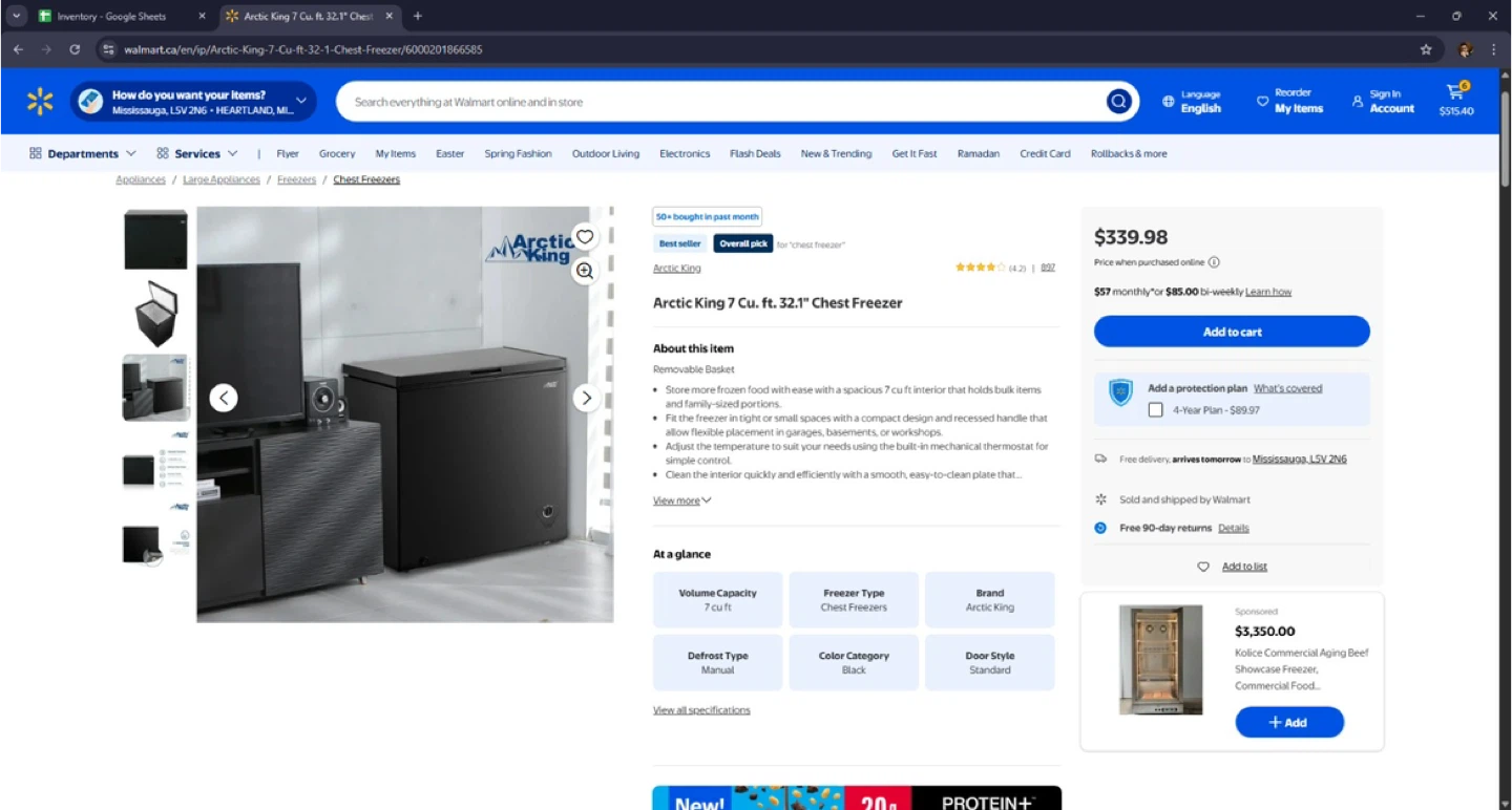 BRAND NEW Arctic King 7.0 Cu. Ft. Chest Freezer – Never Used! - photo 3