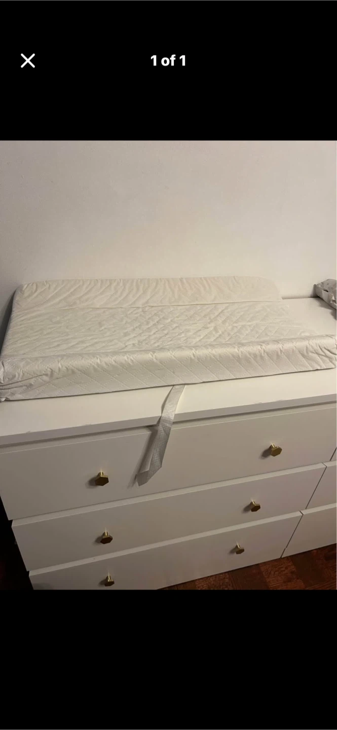 White Quilted Changing Pad