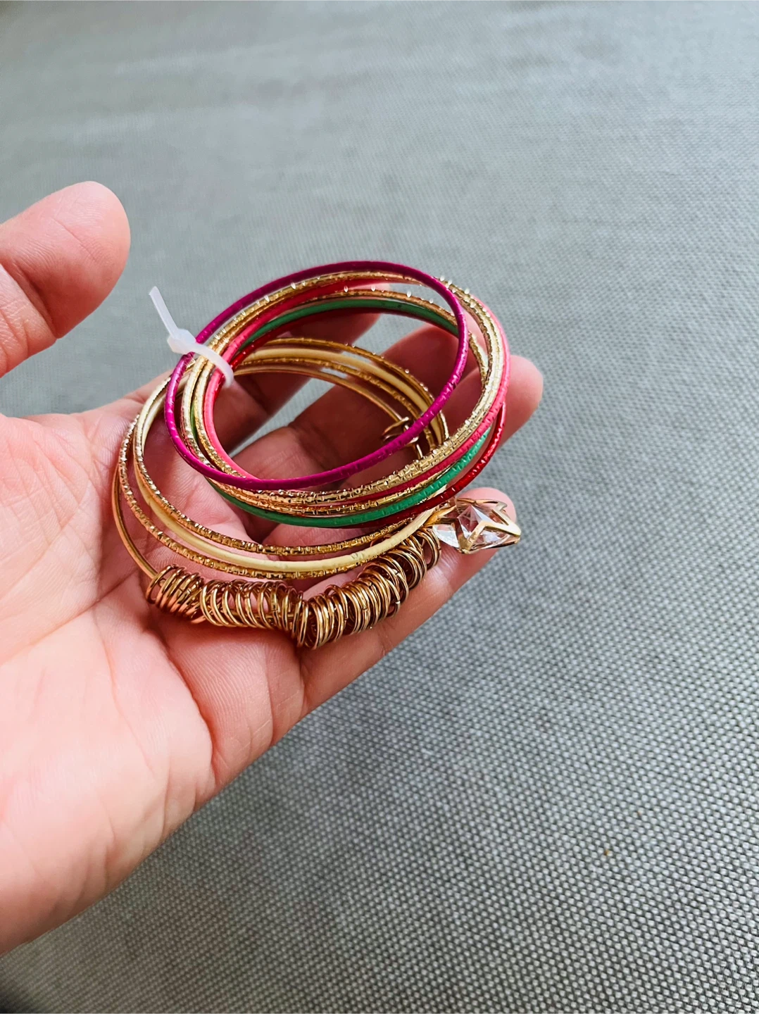 Kids metal bangle set new - photo 2