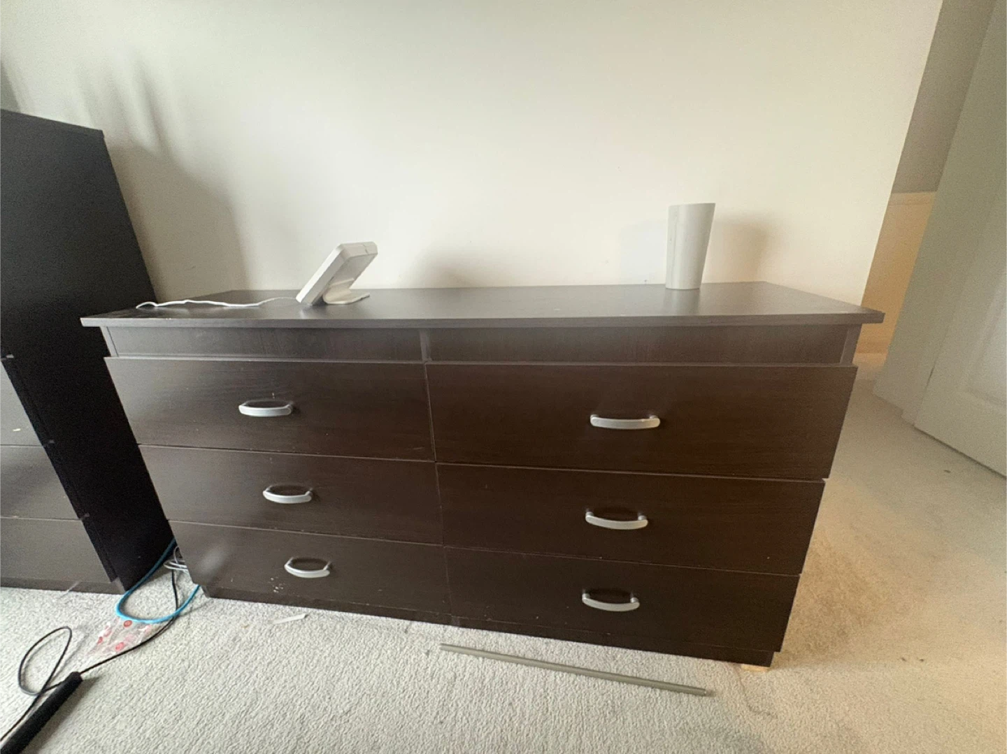 Dark Brown 6-Drawer Dresser