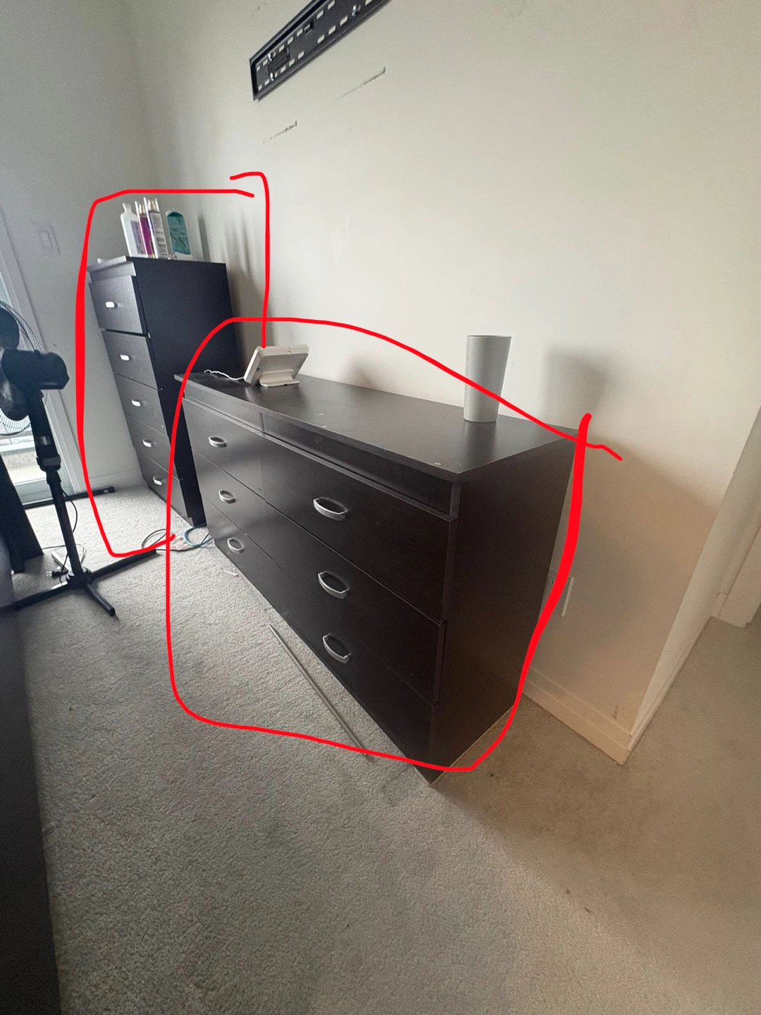 Dark Brown 6-Drawer Dresser - photo 2
