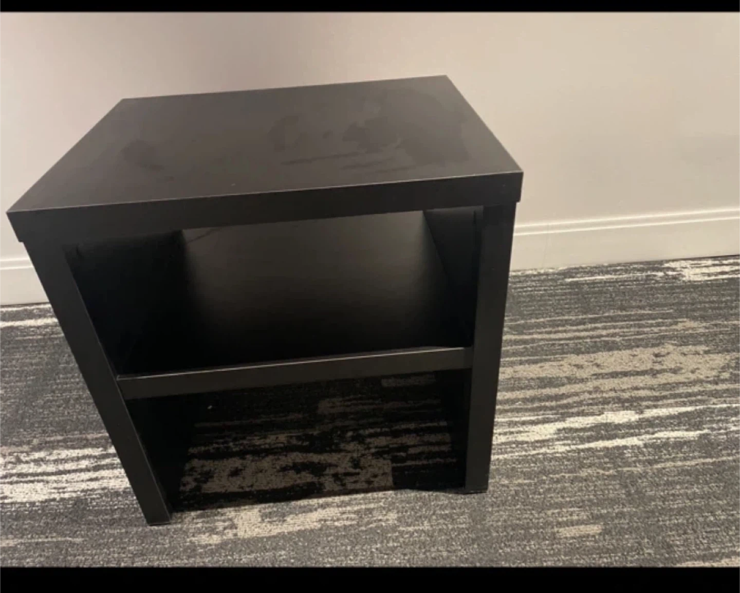 White drawers and Black 2-Shelf Cube Storage Unit