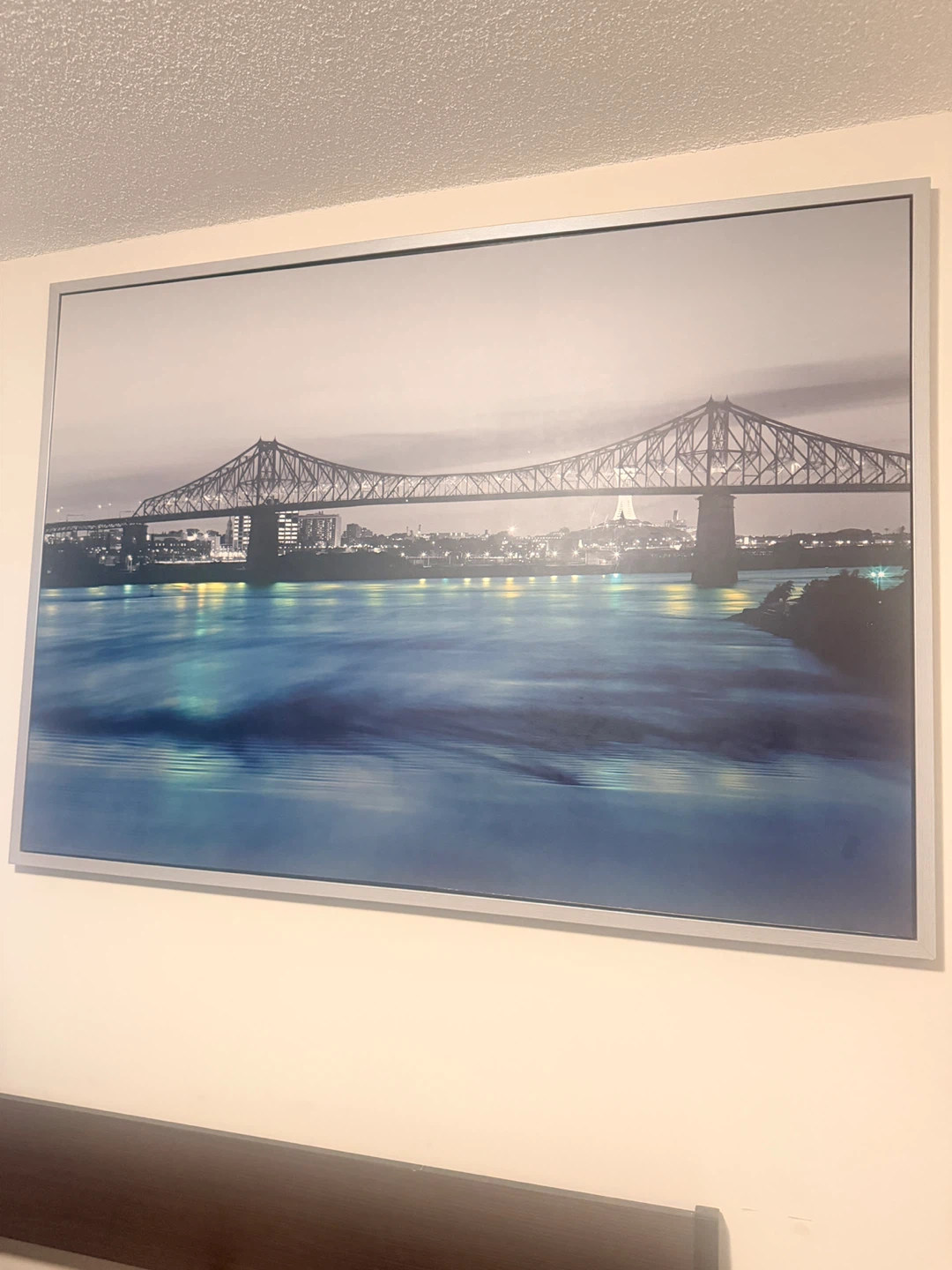 Large Framed Picture of Jacques Cartier Bridge Montreal