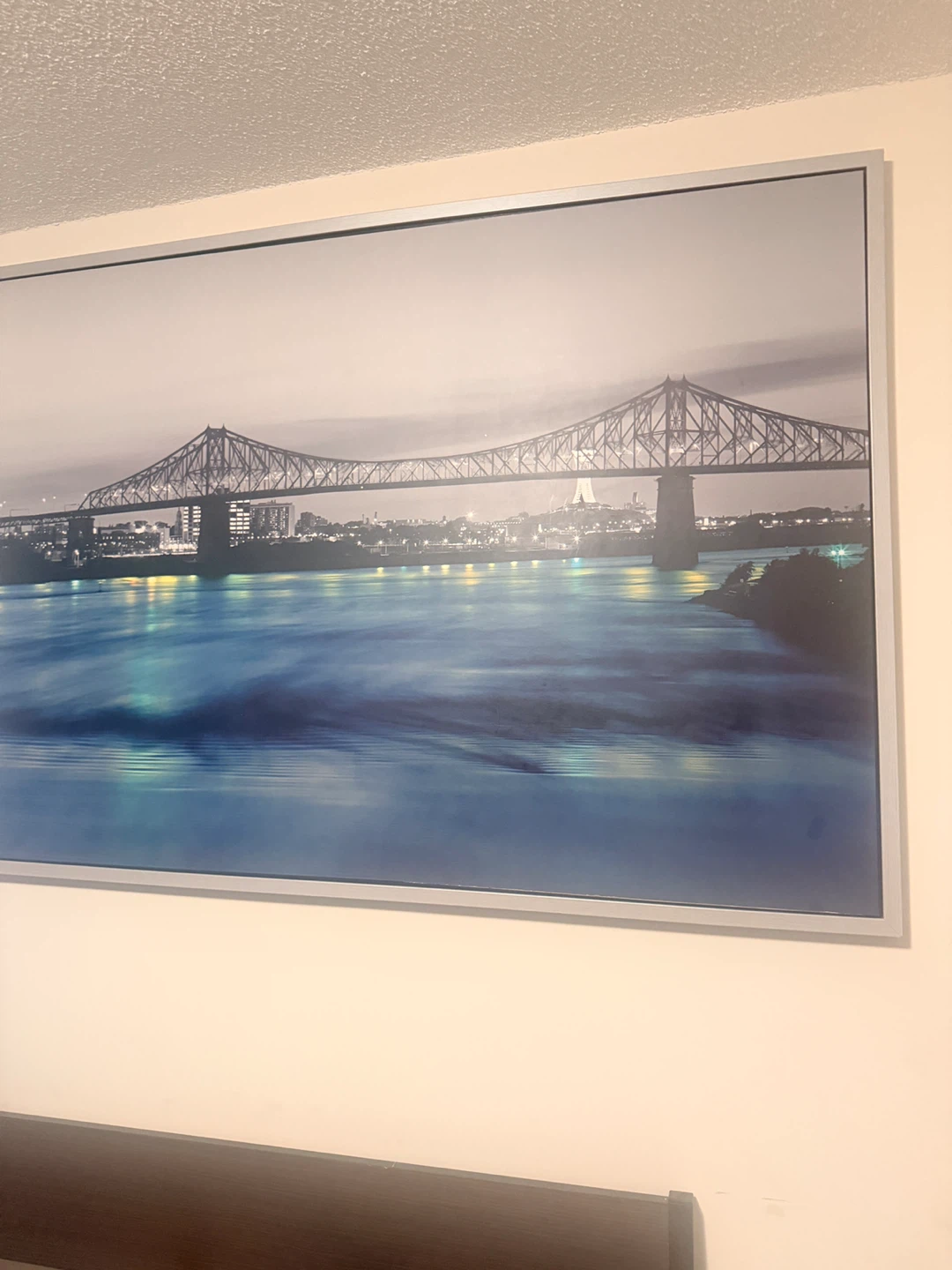 Large Framed Picture of Jacques Cartier Bridge Montreal - photo 2