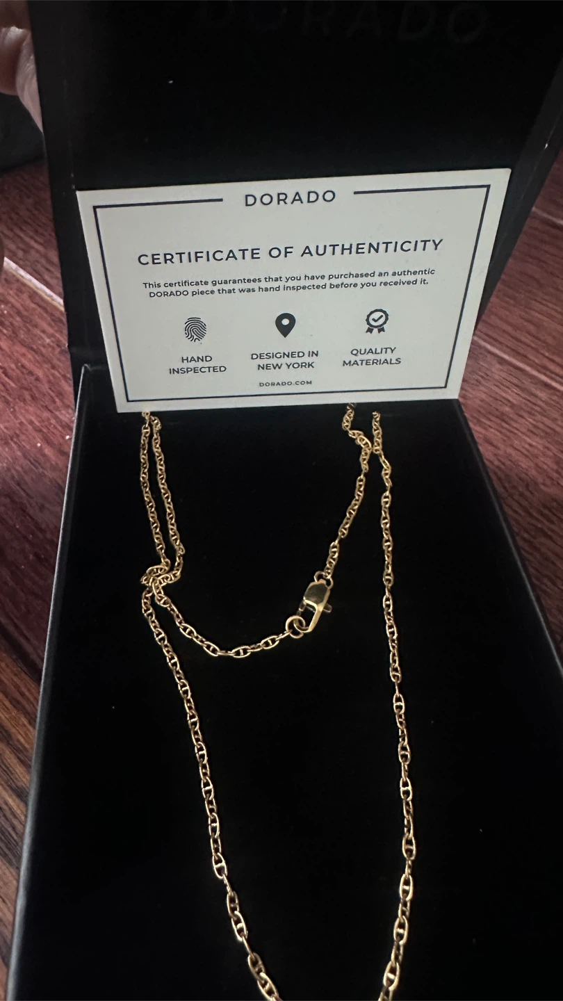 DORADO Gold Chain Necklace with Certificate of Authenticity