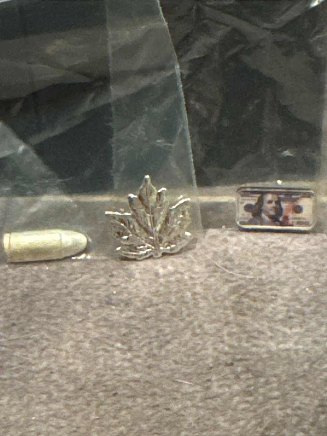 X3 1 grams silver .999 1bullet, 1usa 100bill, 1mapleleaf