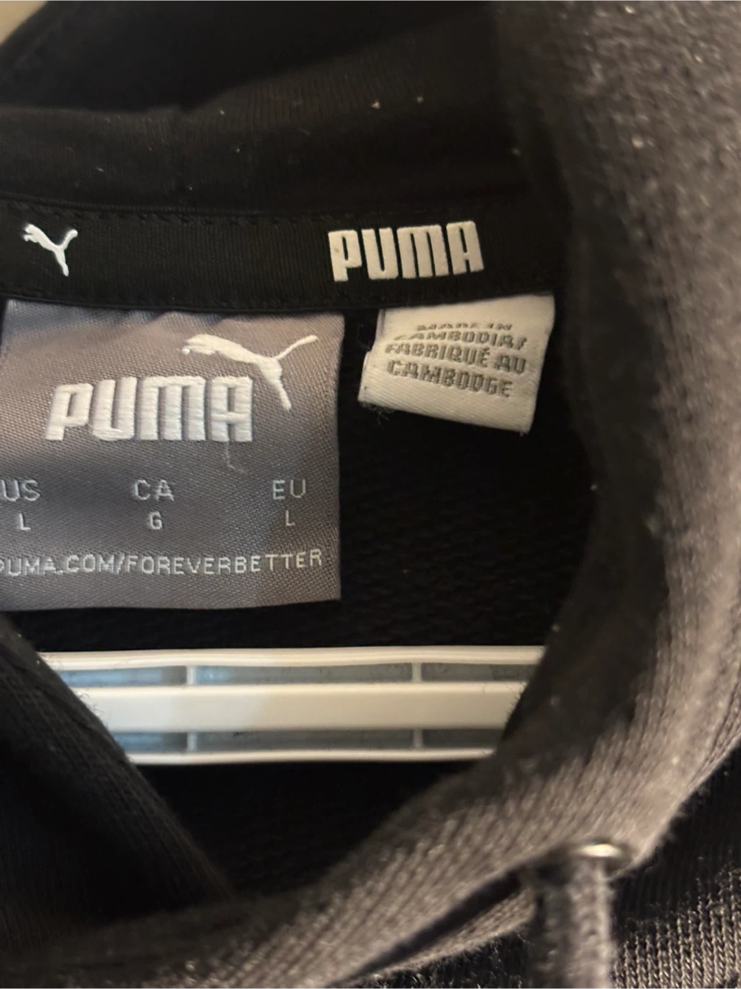 Puma Black Hoodie Size L - photo 5