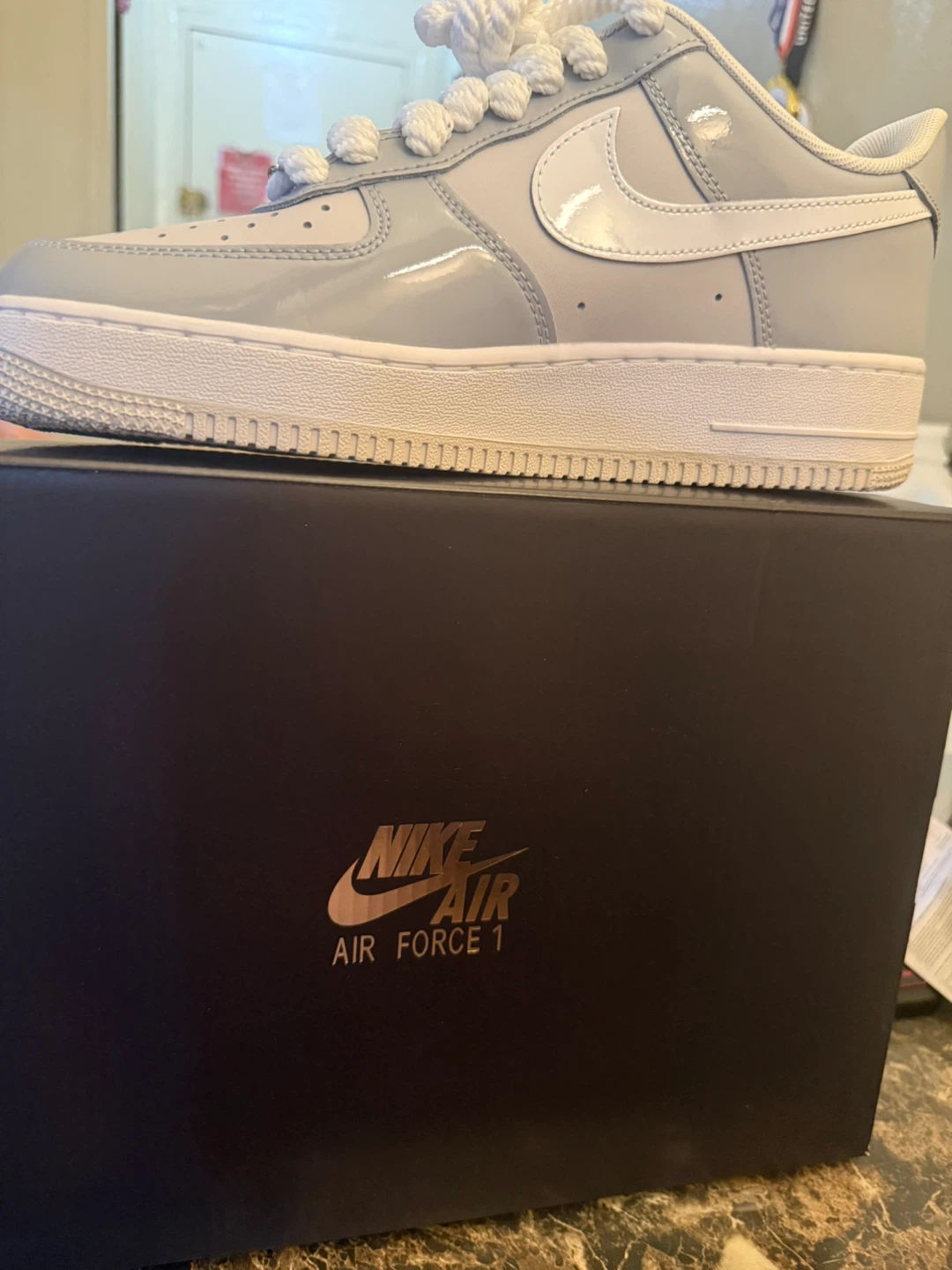 Nike Air Force 1 '07 LX Light Grey/White Sneakers - photo 3