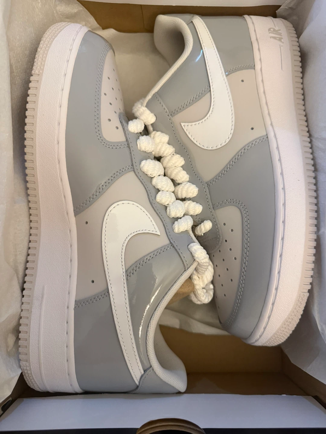 Nike Air Force 1 '07 LX Light Grey/White Sneakers - photo 2