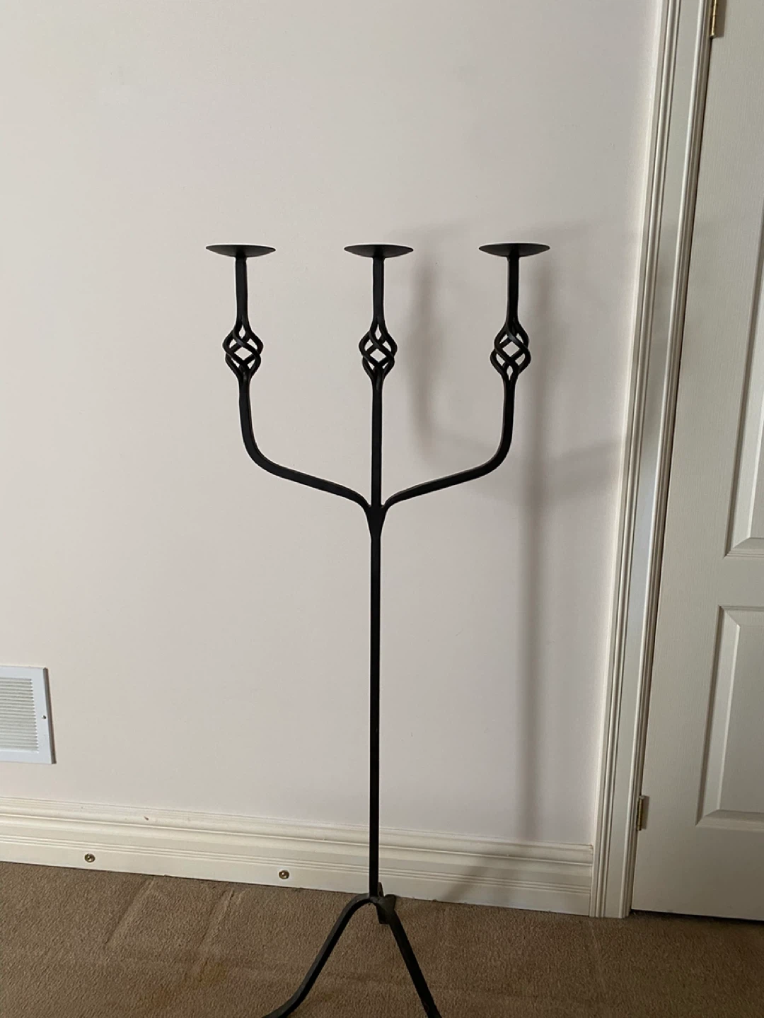 Black Metal Floor Candelabra