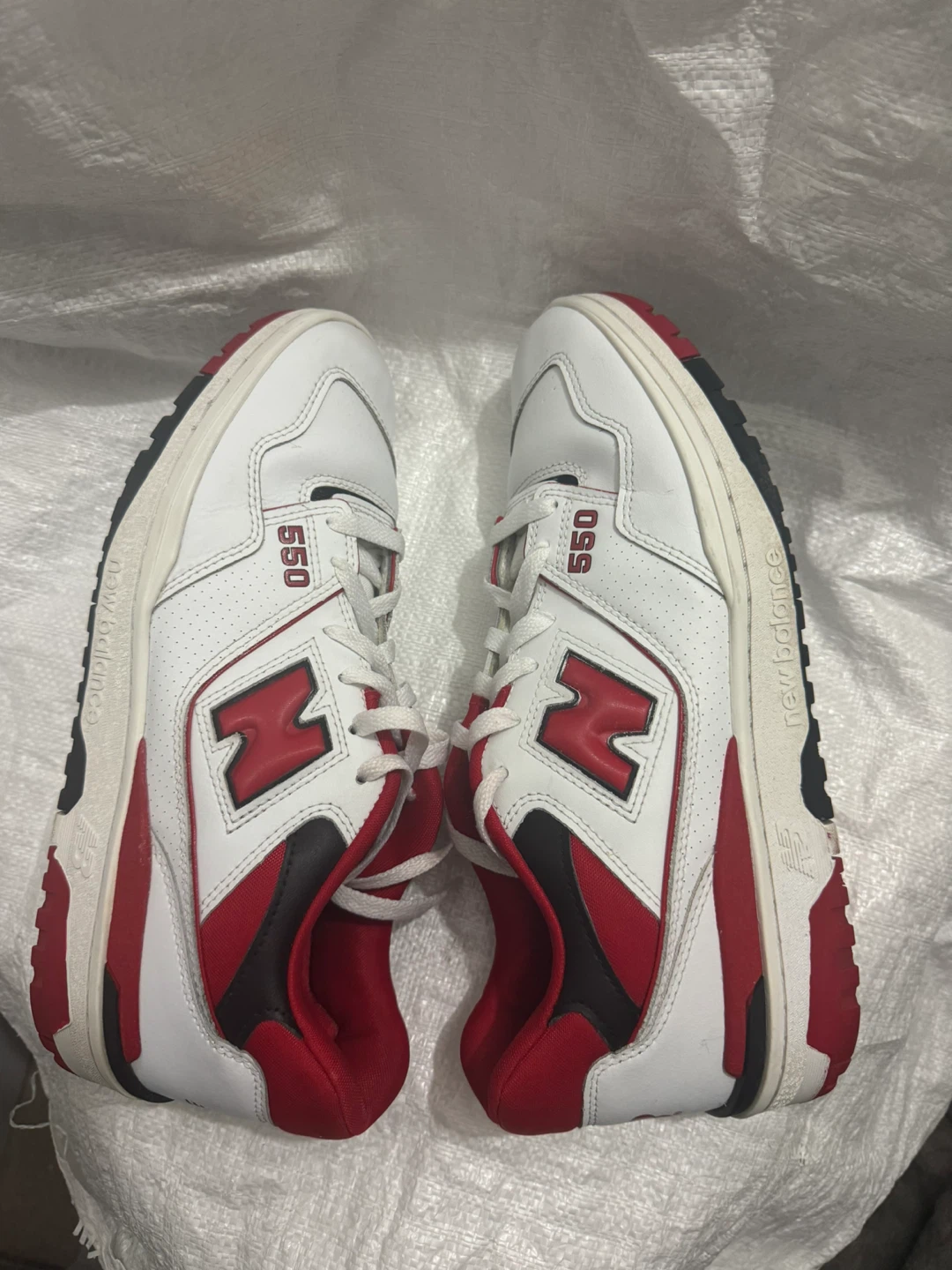 New Balance 550 White Red Sneakers - photo 5