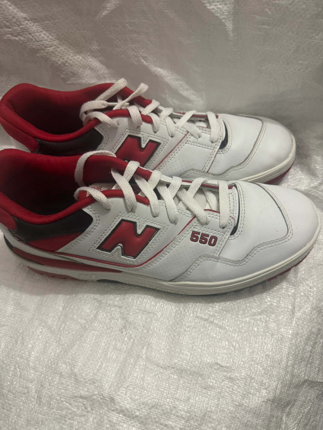 New Balance 550 White Red Sneakers - photo 2