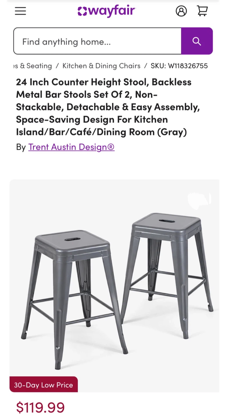 New Set of 4 Sturdy Industrial Indoor Outdoor Stools Chairs - photo 2