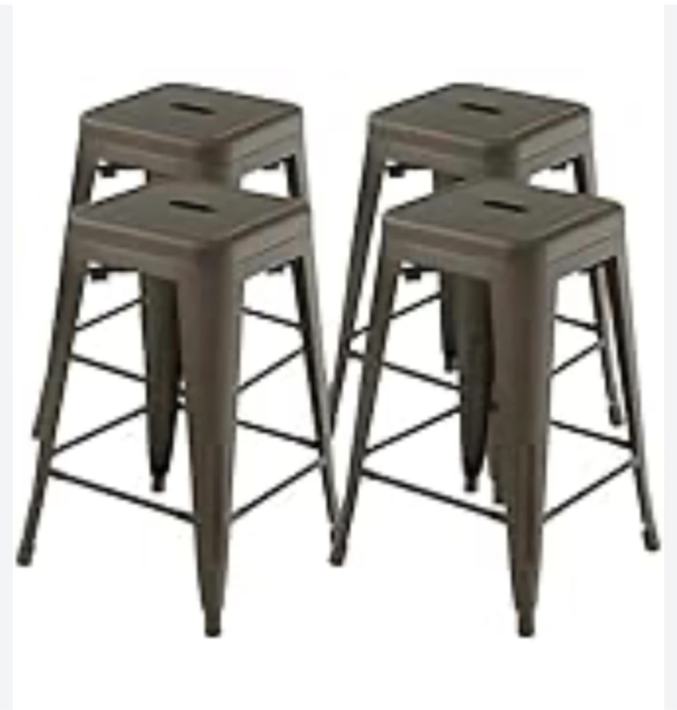 New Set of 4 Sturdy Industrial Indoor Outdoor Stools Chairs - photo 4