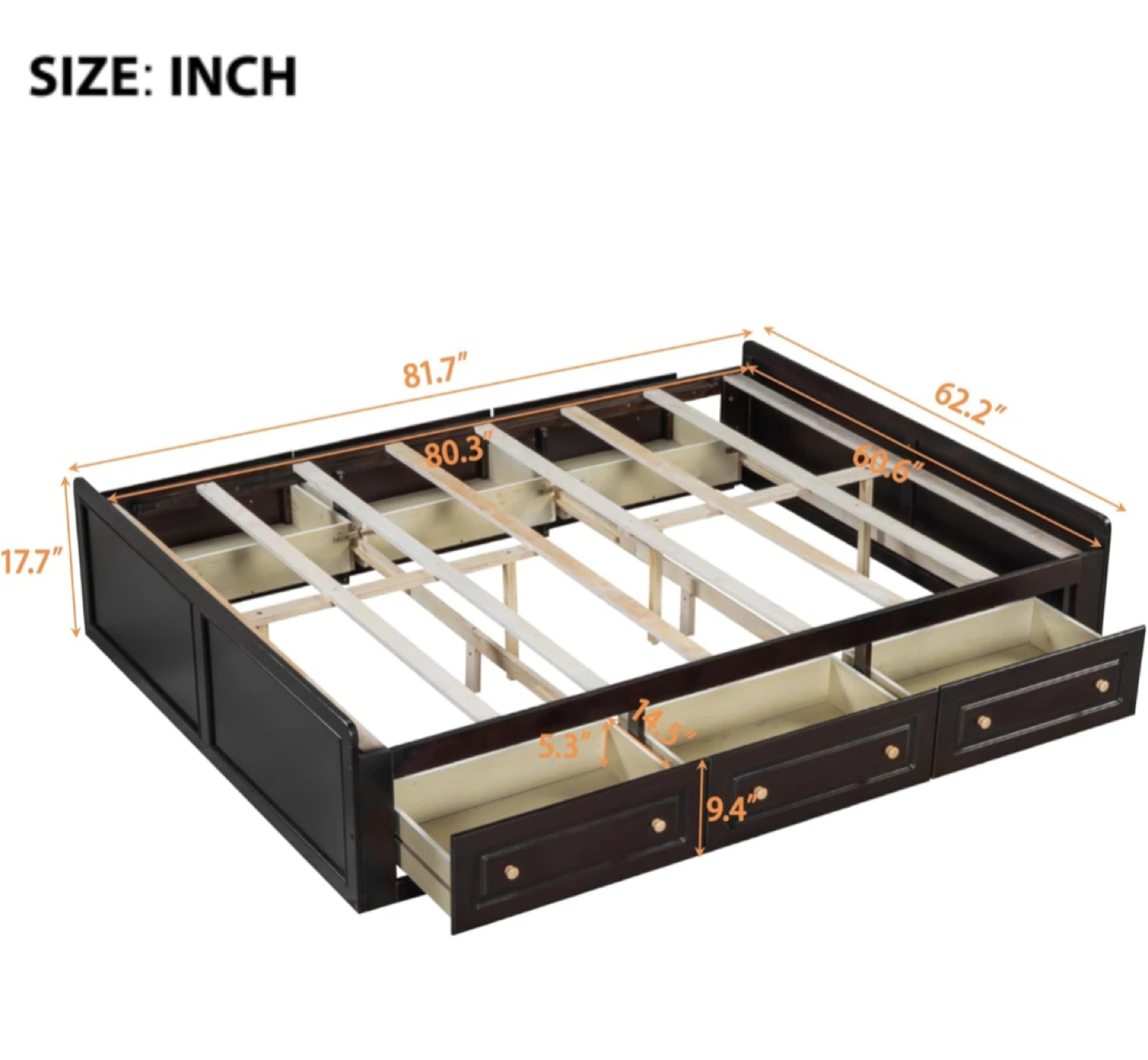 Queen Storage Bed NIB - photo 2