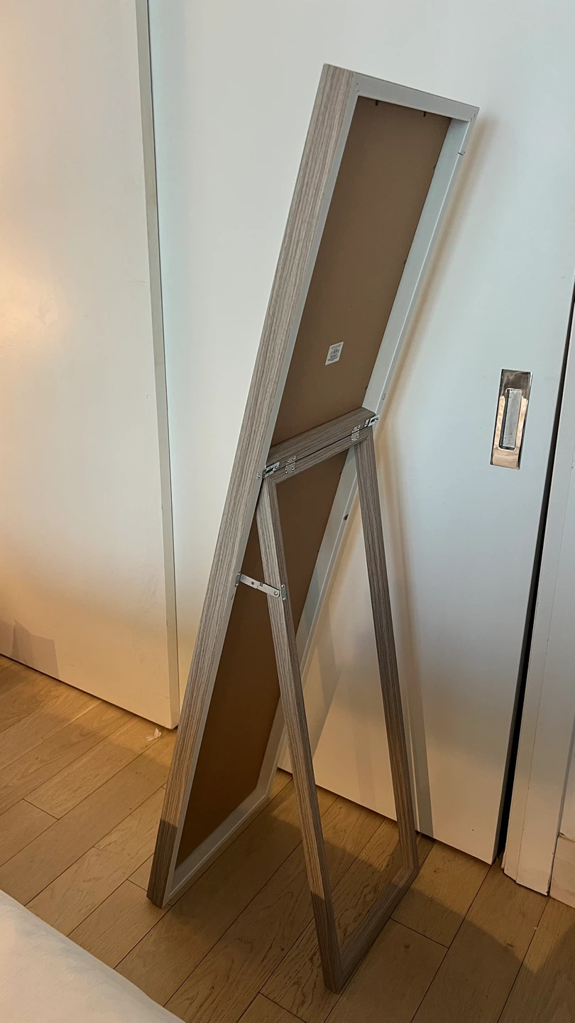 Standing Mirror with Wood-Look Frame - photo 2