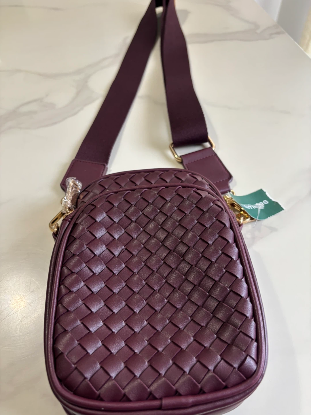 Simon’s Woven Crossbody Phone Bag - Burgundy - photo 2