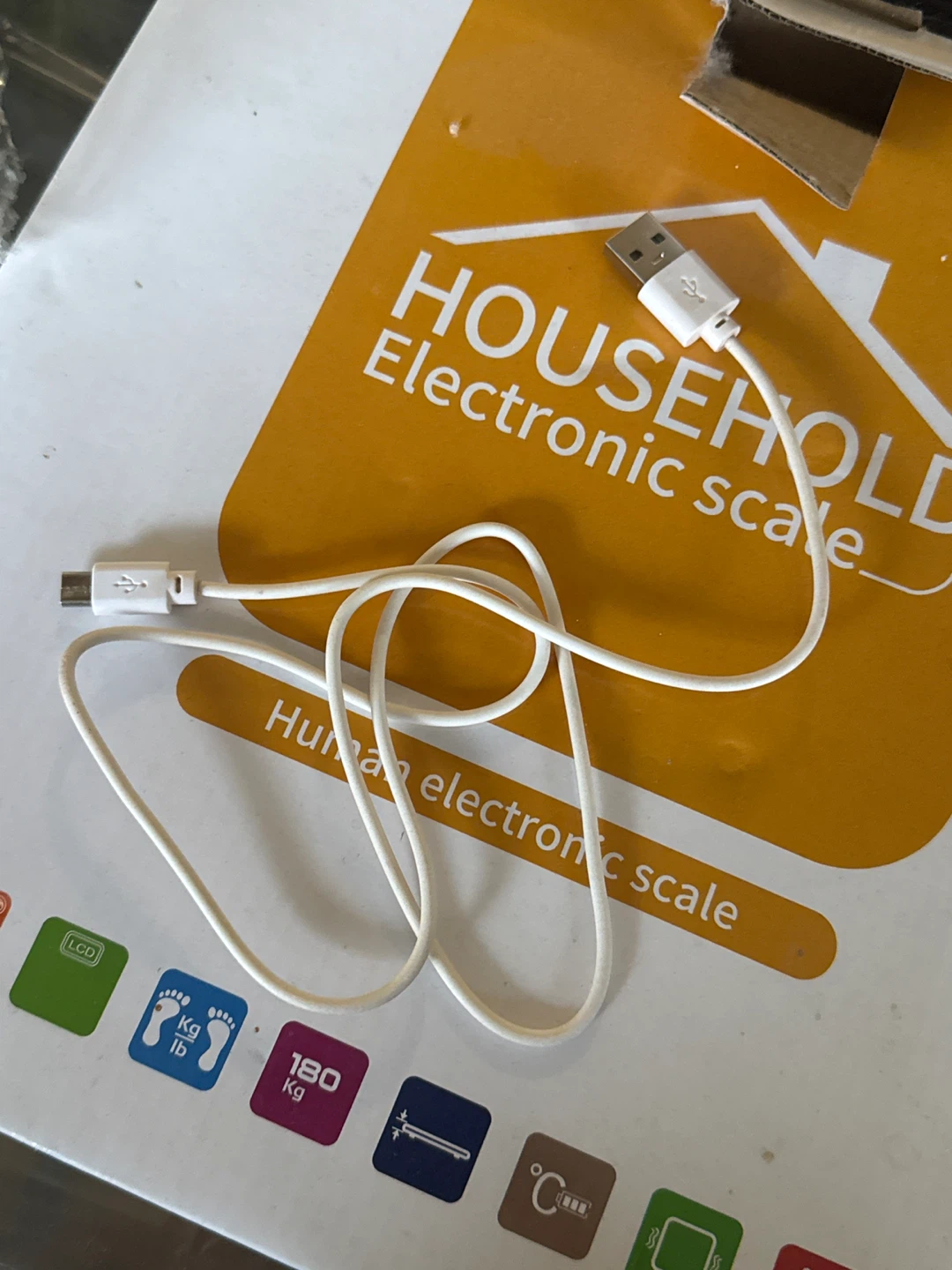 Household Electronic Scale - Weighing Scale with Charging Cable - photo 3
